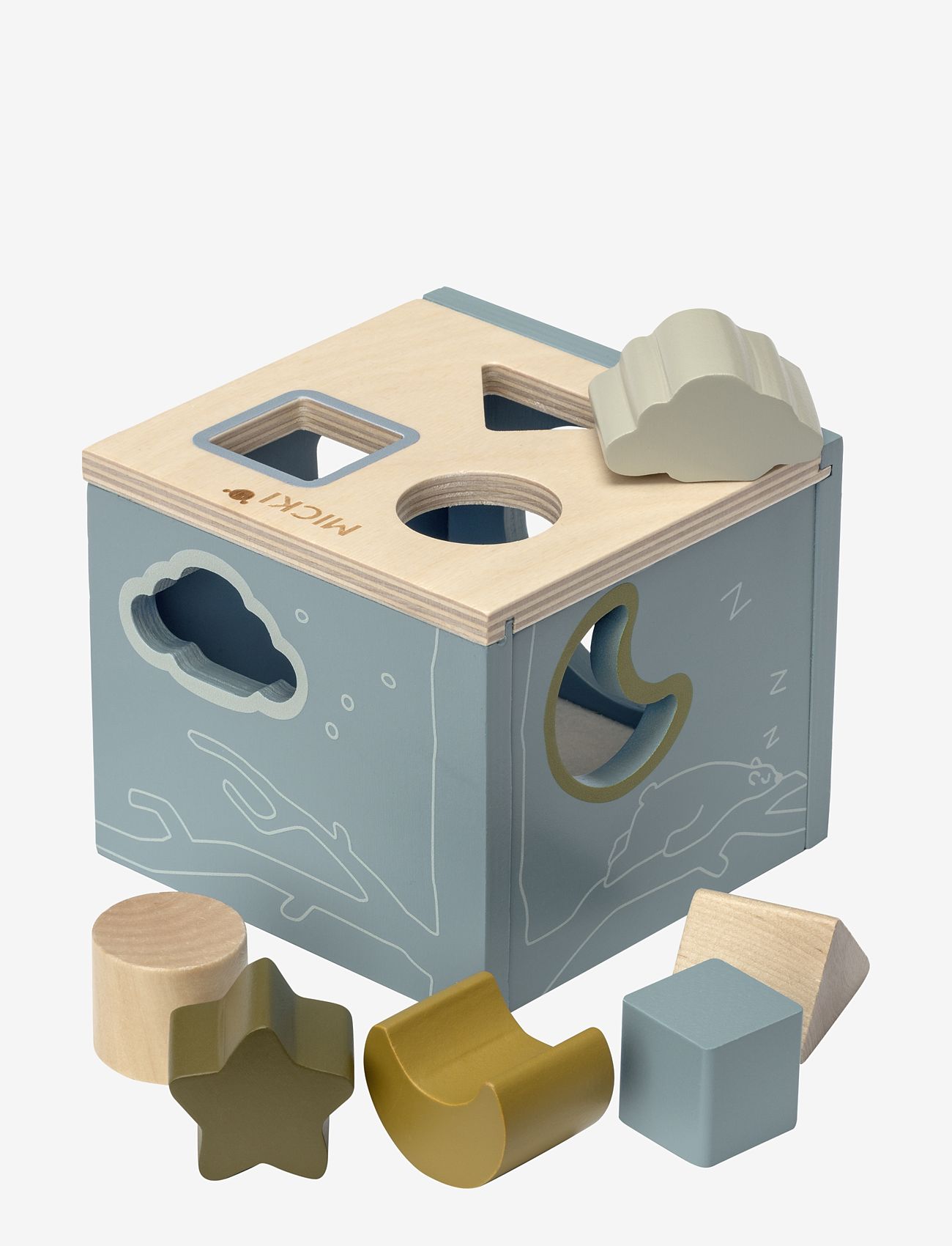 Micki Leksaker - MICKI PLOCKLÅDA BLÅ - sorting box toy - multi - 1