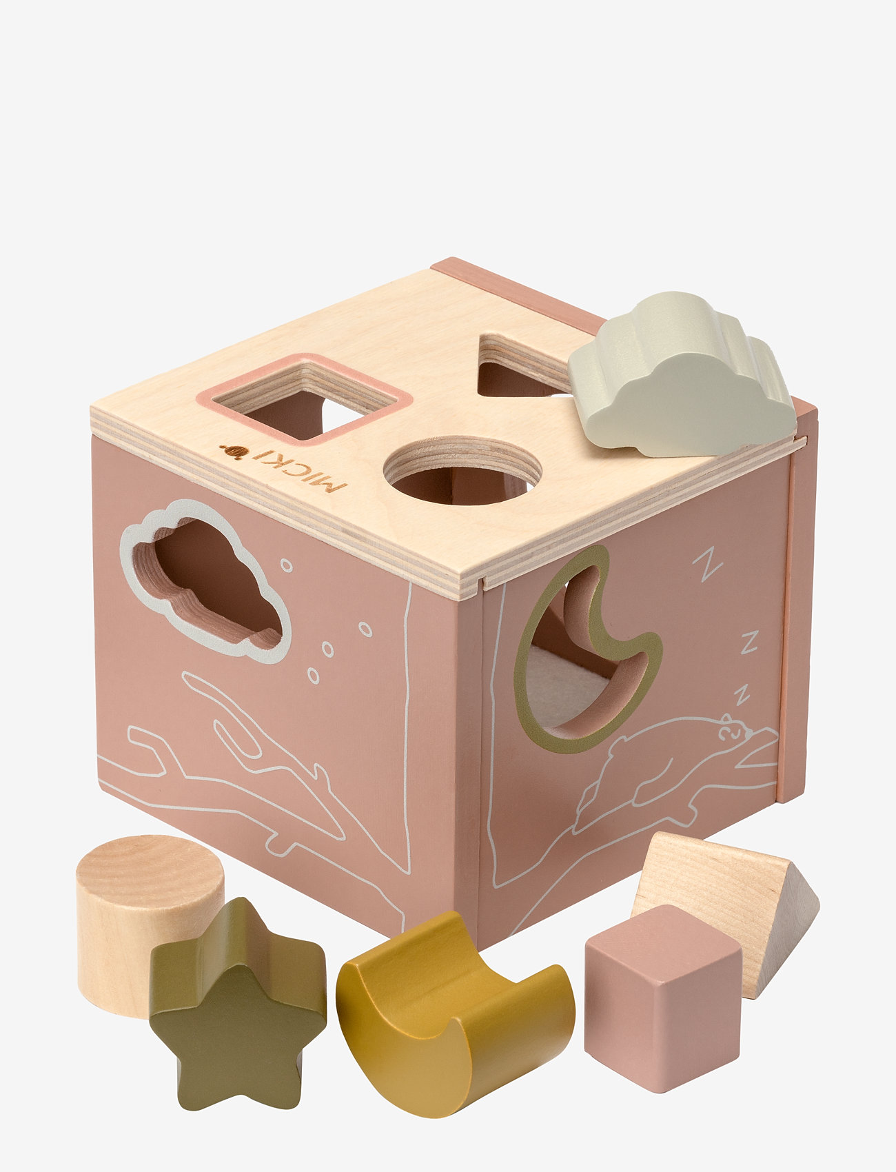 Micki Leksaker - MICKI PLOCKLÅDA ROSA - sorting box toy - multi - 1