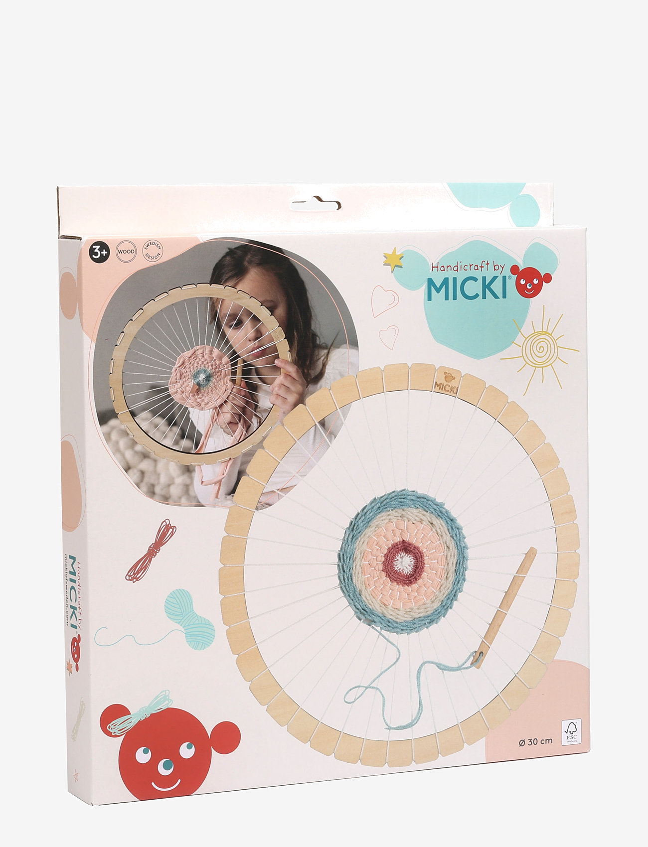 Micki Leksaker - MICKI VÄVRAM RUND 30 CM - kreasæt - multi - 2