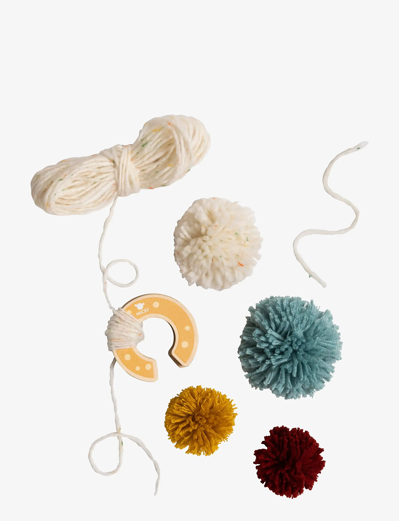 Micki Leksaker - MICKI POM POM 3-PACK I TRÄ - kreasæt - multi - 1