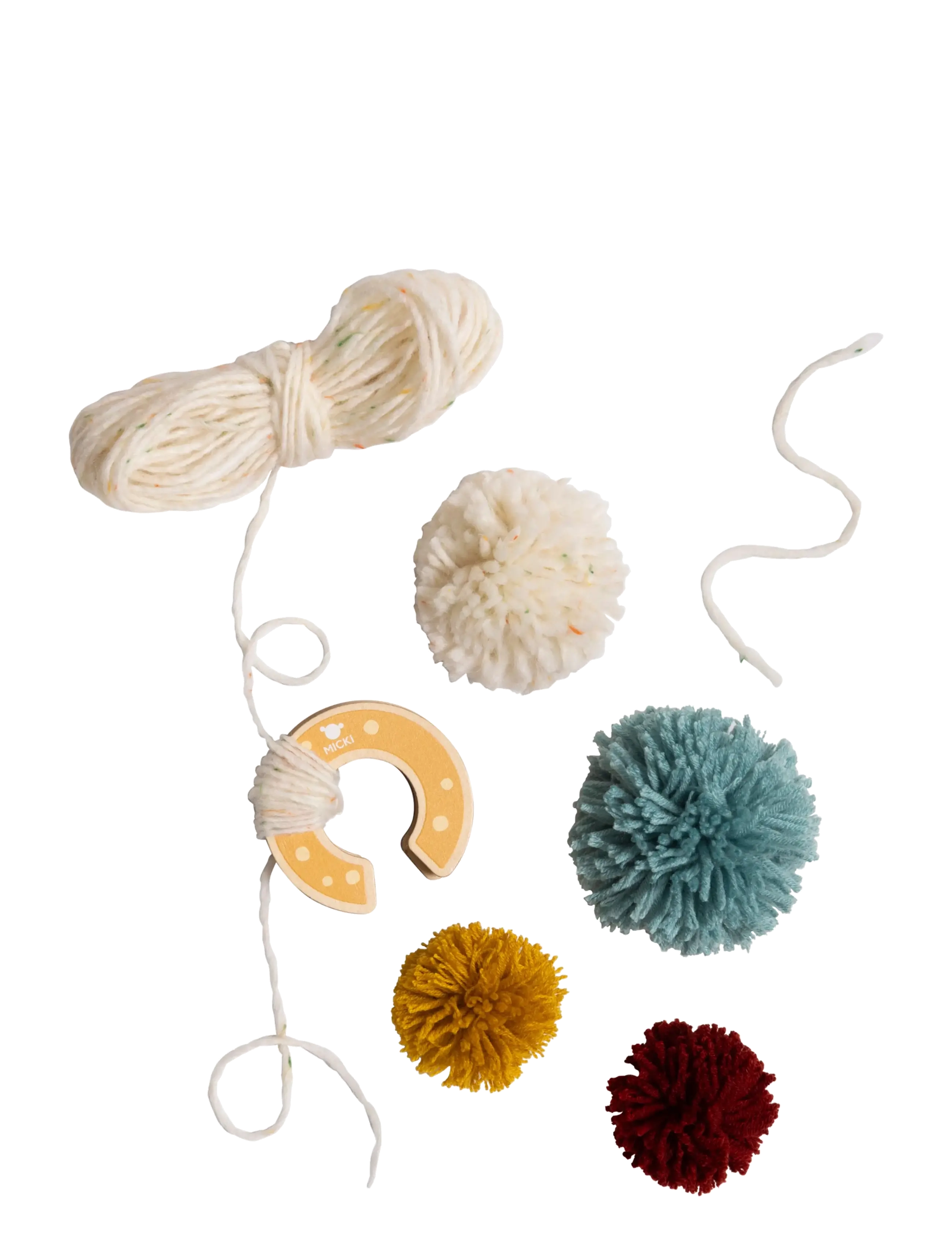 Micki Leksaker MICKI POM POM 3-PACK I TRÄ - Leksaker - MULTI / cream