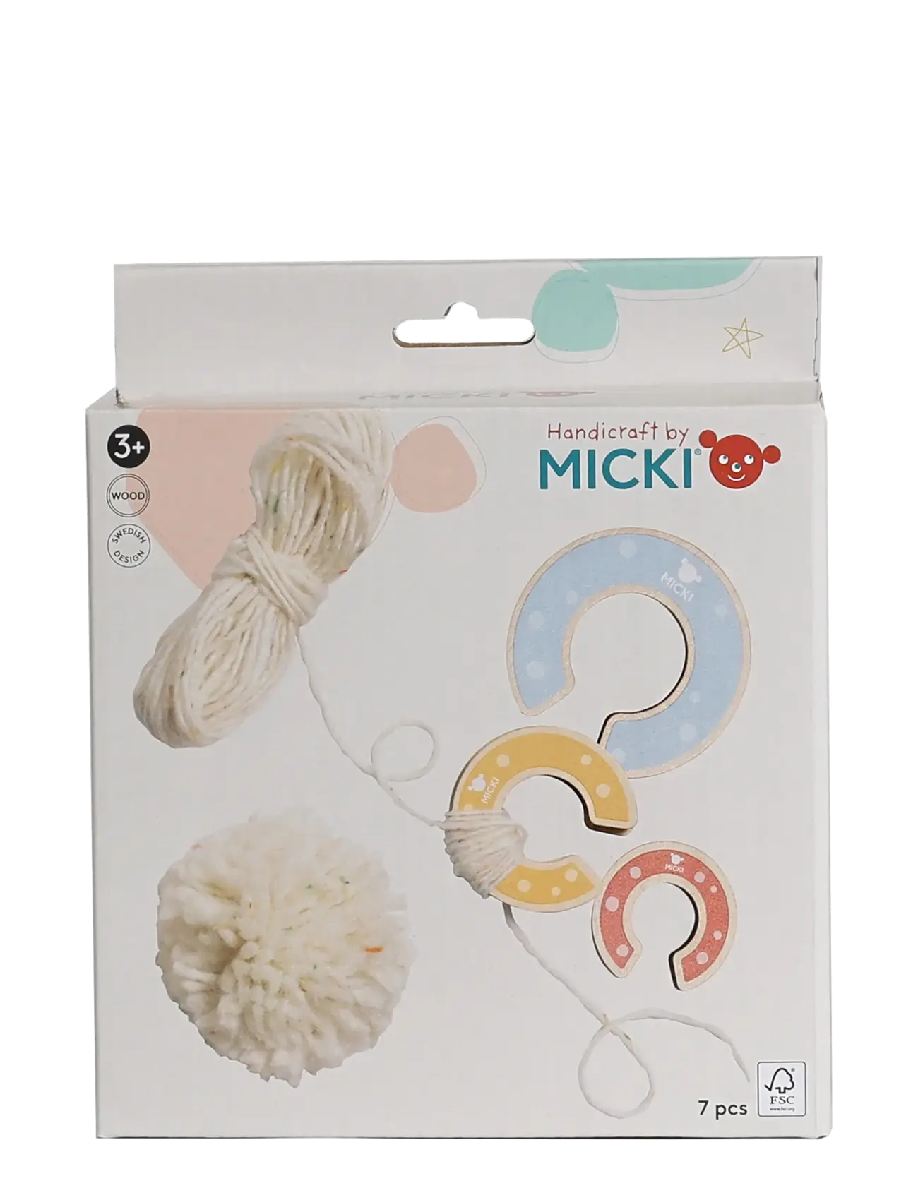 Micki Leksaker - MICKI POM POM 3-PACK I TRÄ - föndur - multi - 3