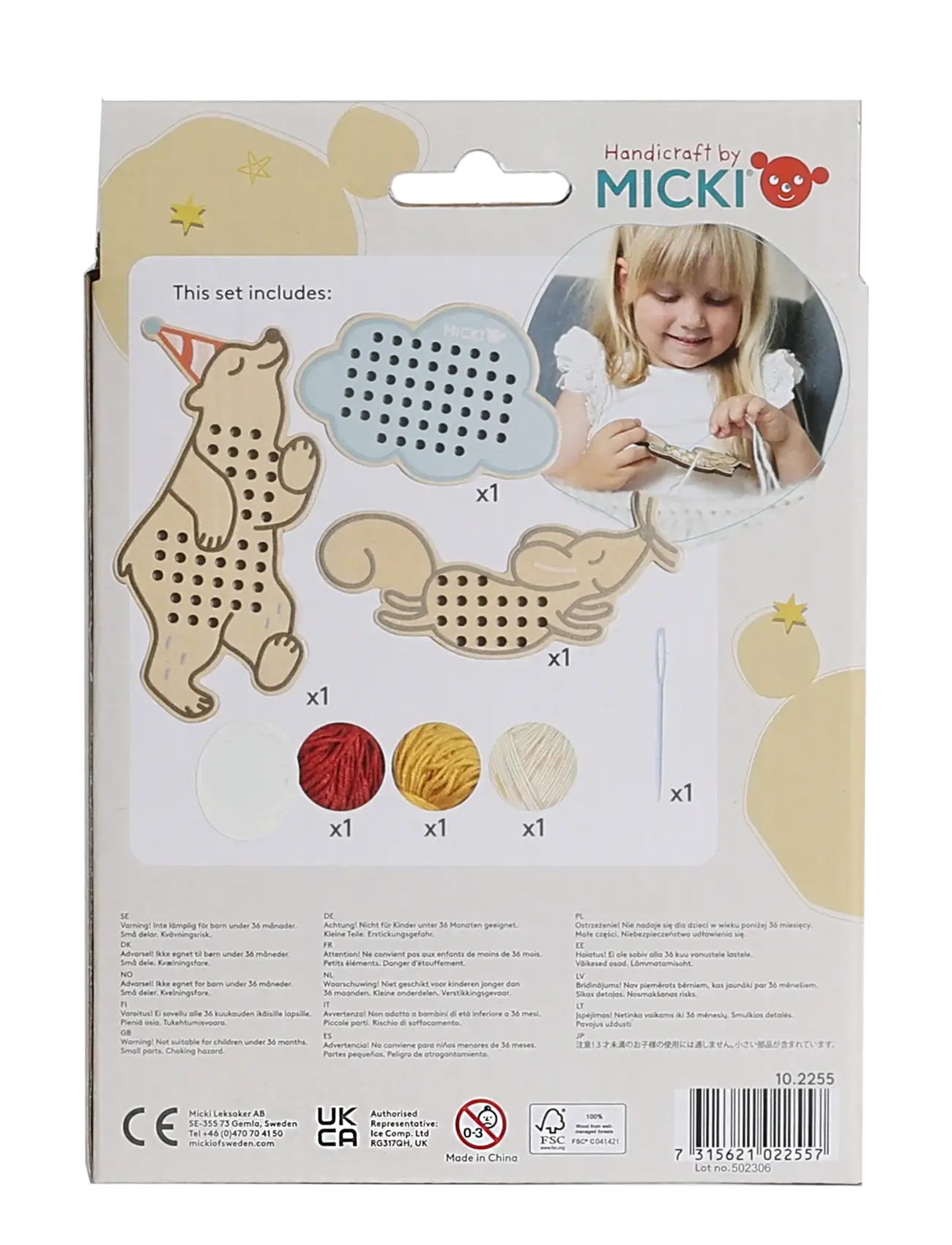 Micki Leksaker - MICKI VÄVRAMAR KORSSTYGN - pysselset - multi - 4