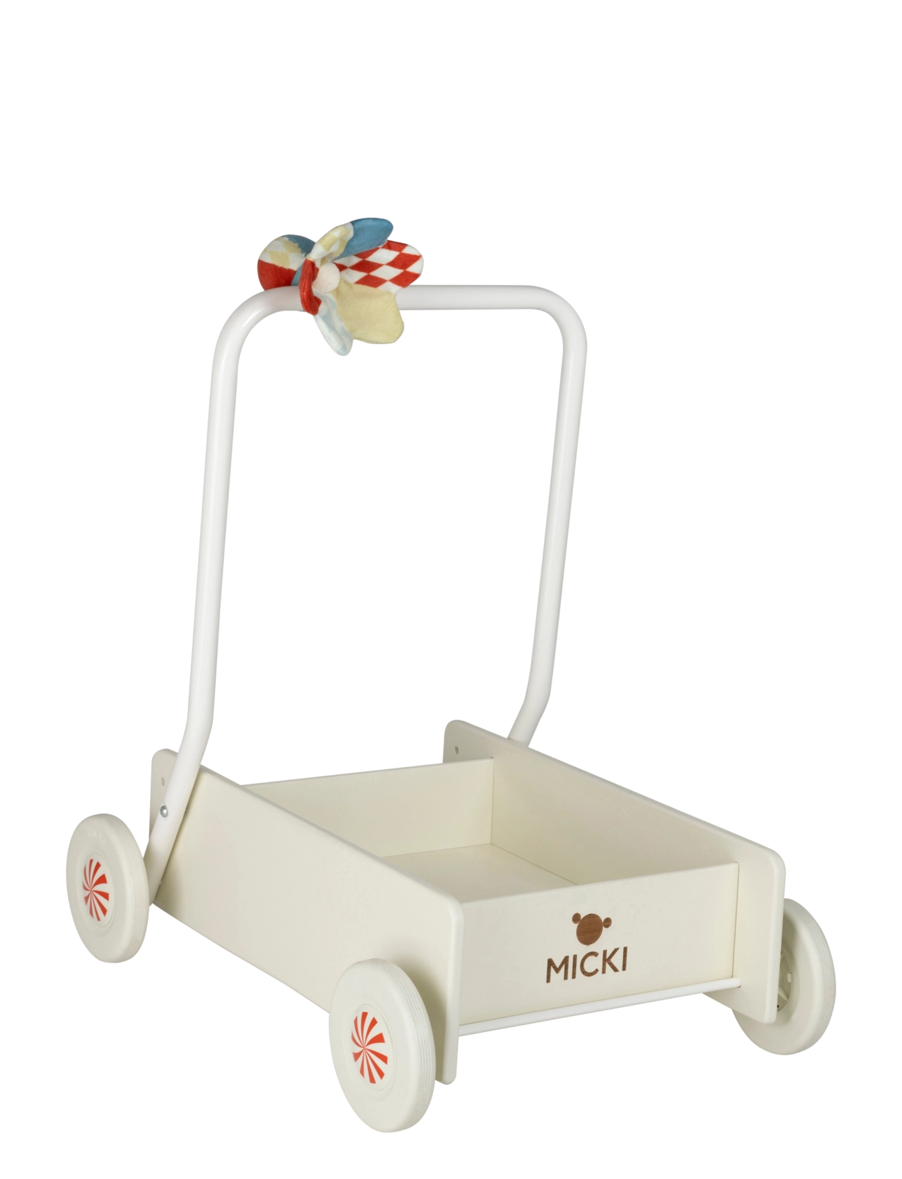 Micki Leksaker Lær-At-Gå-Vogn Cream White - Cream - ONE SIZE