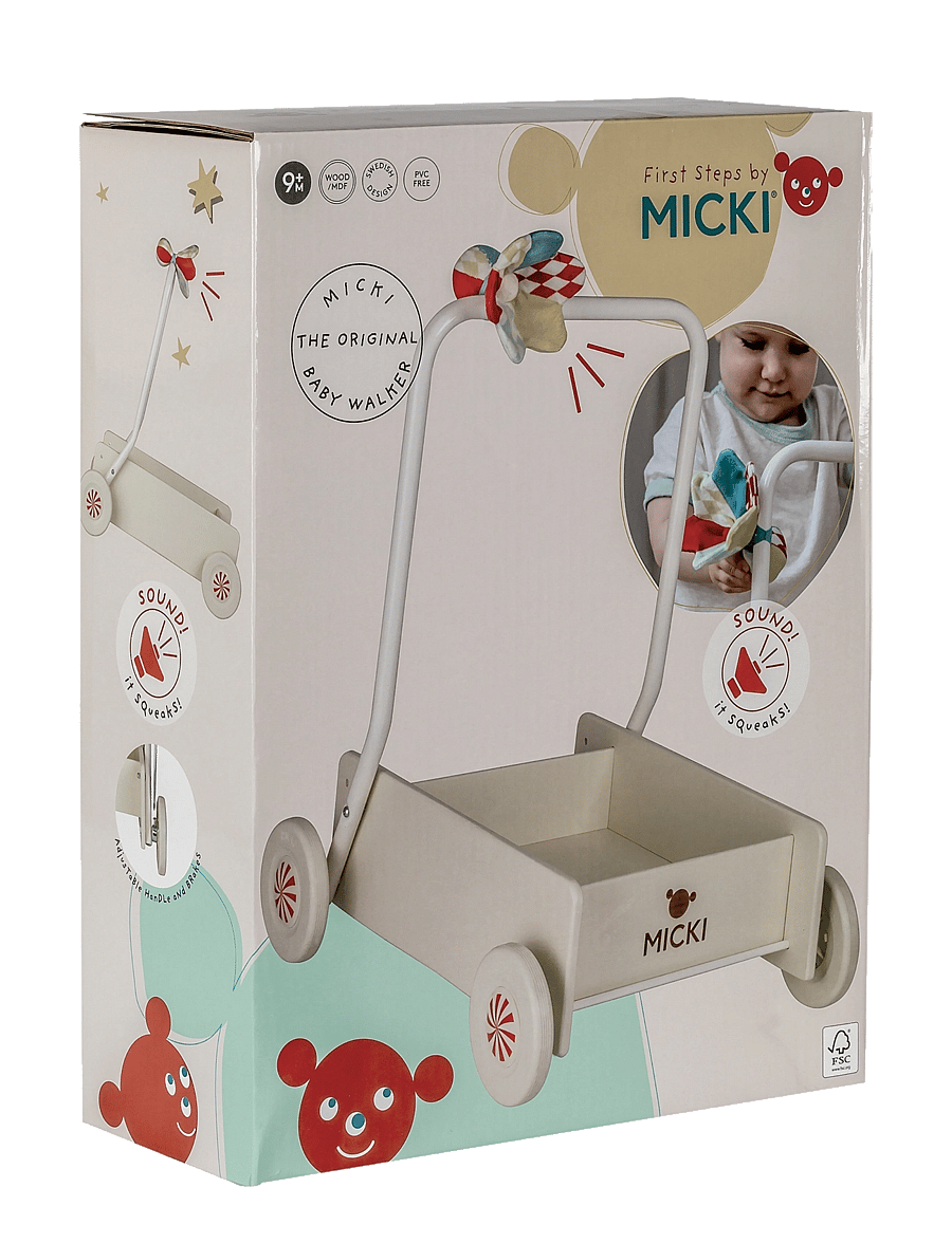 Micki Leksaker - LÄRA GÅ VAGN CREAM WHITE - gåstolar - multi - 2