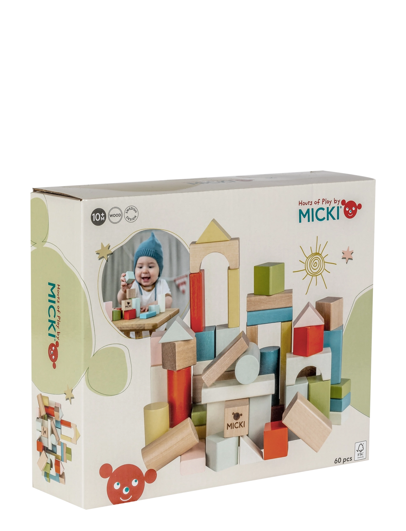 Micki Leksaker - MICKI BYGGKLOSSAR 60 ST - byggklossar - multi - 2