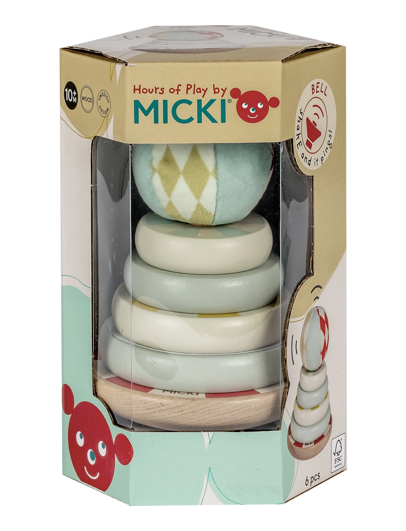 Micki Leksaker - MICKI STAPELLEKSAK - stapelbara klossar - multi - 2