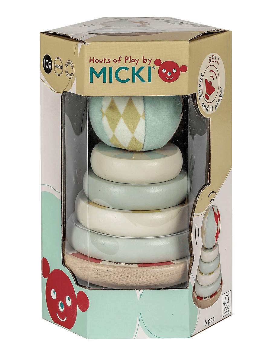 Micki Leksaker - MICKI STAPELLEKSAK - stapelbara klossar - multi - 2