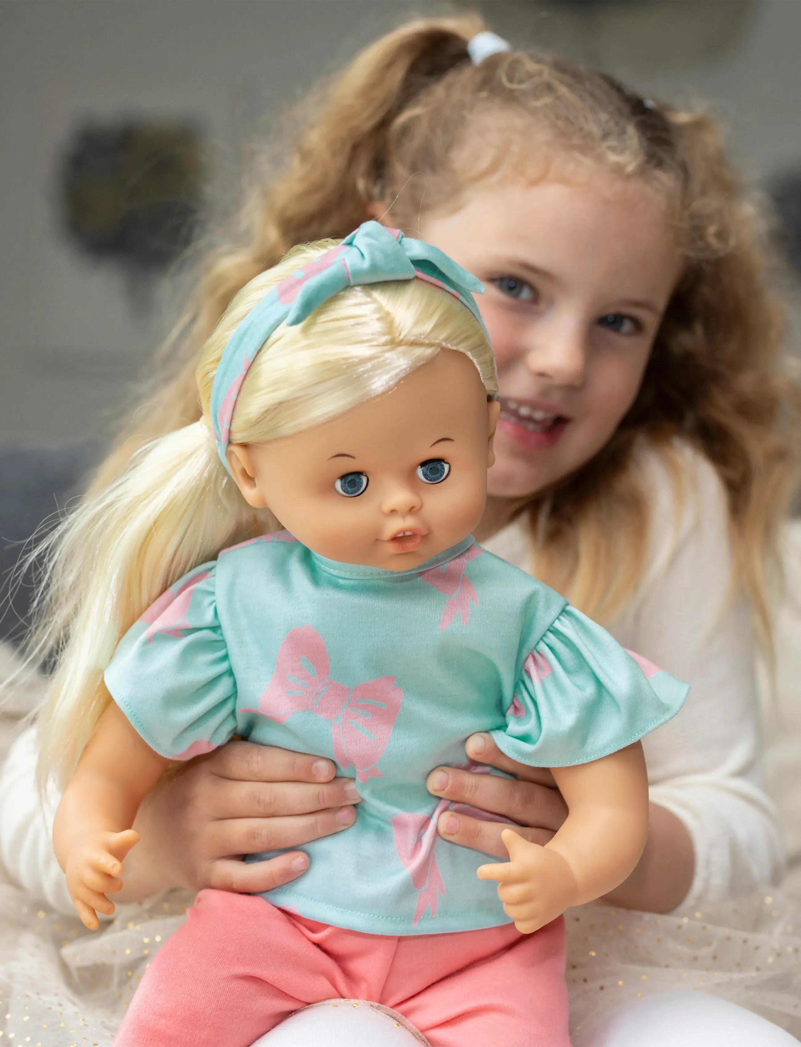 Micki Leksaker Blus,Byxor,Hårband 41-46 Cm, Børn, Doll Clothes, Multi/mønstret, Str: ONE SIZE