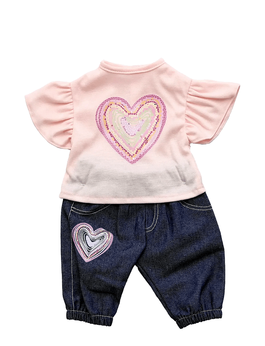 Micki Leksaker - JEANS & T-SHIRT, 41-46 CM - nuken vaatteet - multi - 1