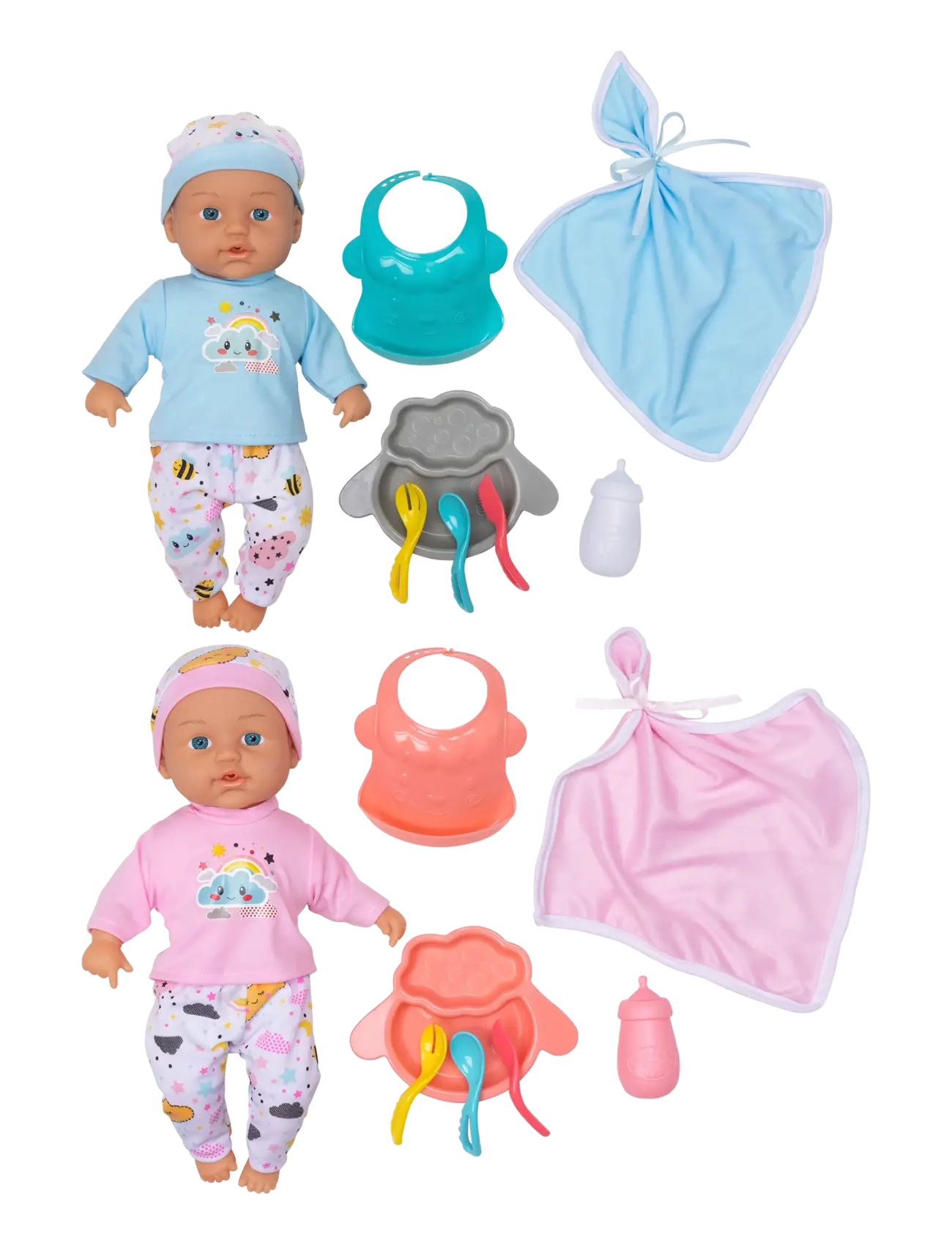 Micki Leksaker BABYDOCKOR MAX & MIA 33 CM - Dukker & Tilbehør - MULTI / blue