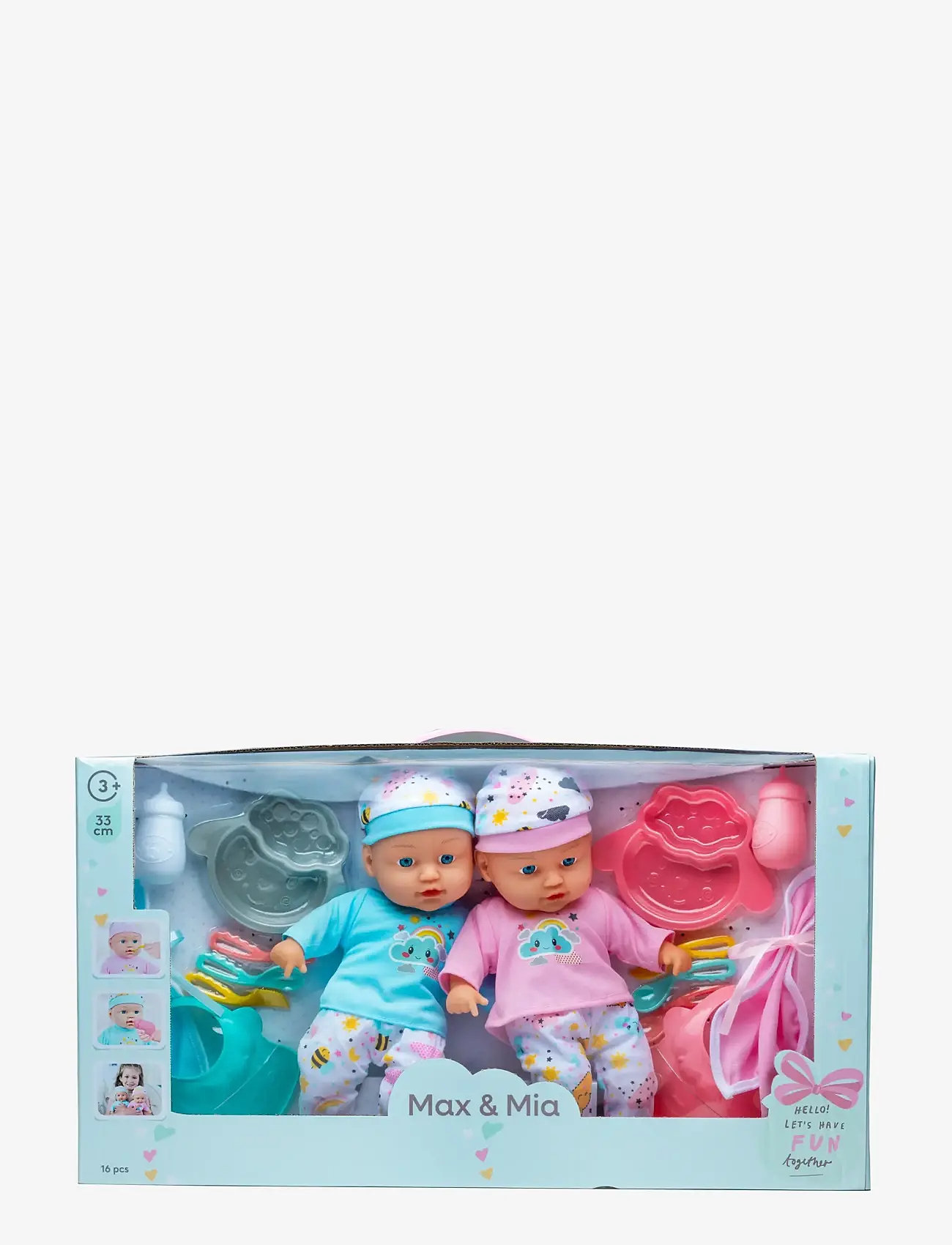 Micki Leksaker - BABYDOCKOR MAX & MIA 33 CM - dukker - multi - 2