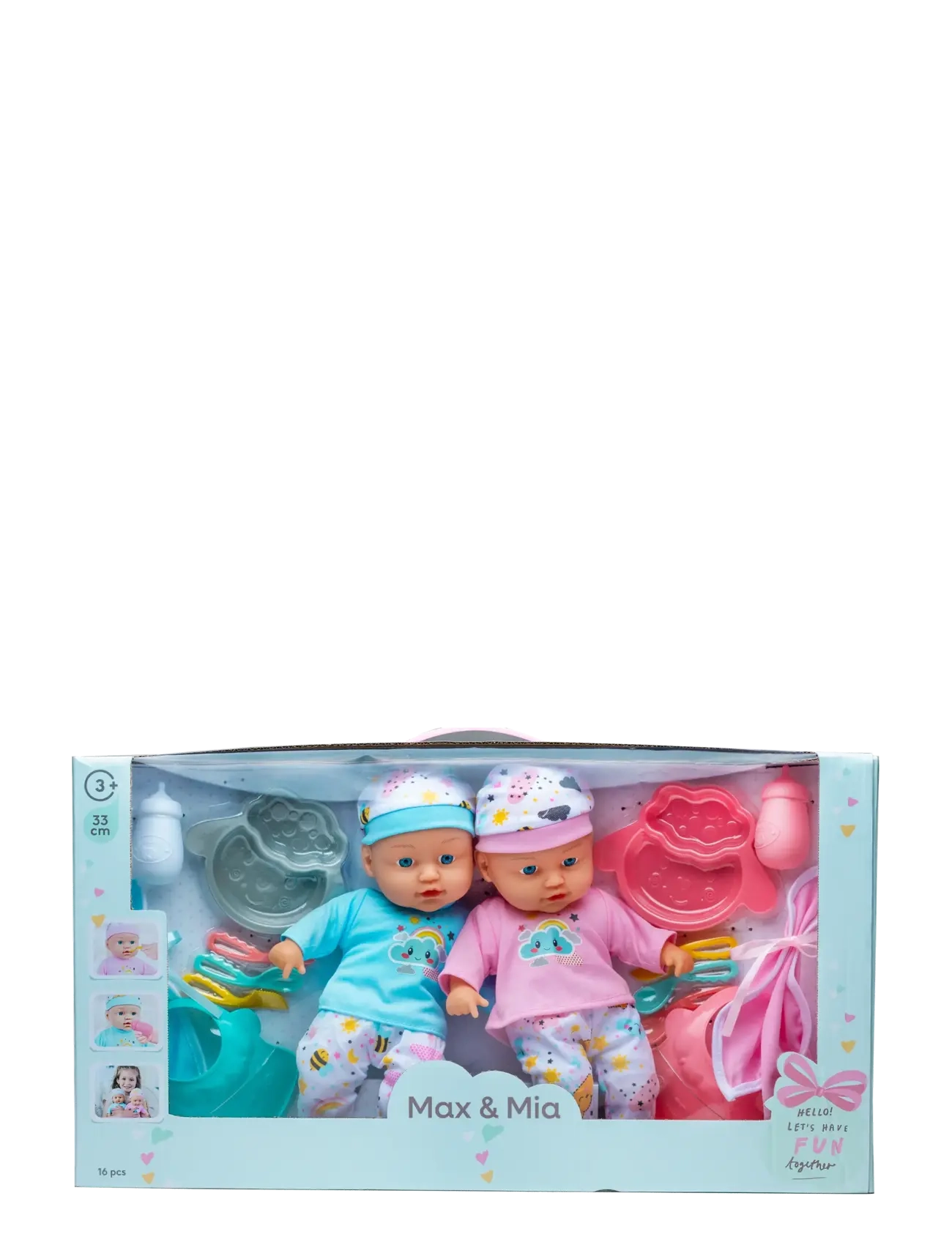 Micki Leksaker - BABYDOCKOR MAX & MIA 33 CM - dukker - multi - 2