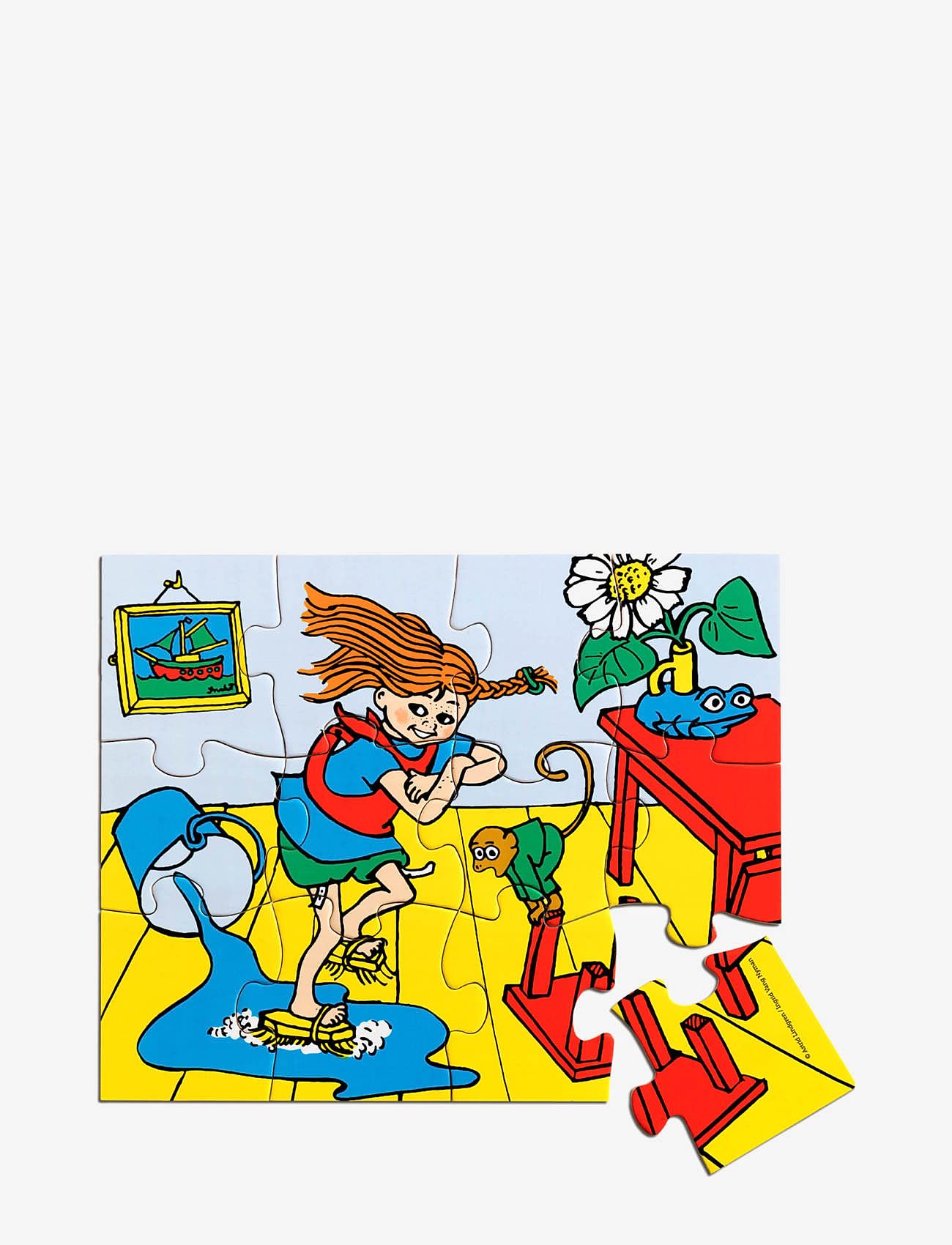 Pippi Långstrump - PIPPI TRÄPUSSEL, 12 BITAR - träpussel - multi - 0