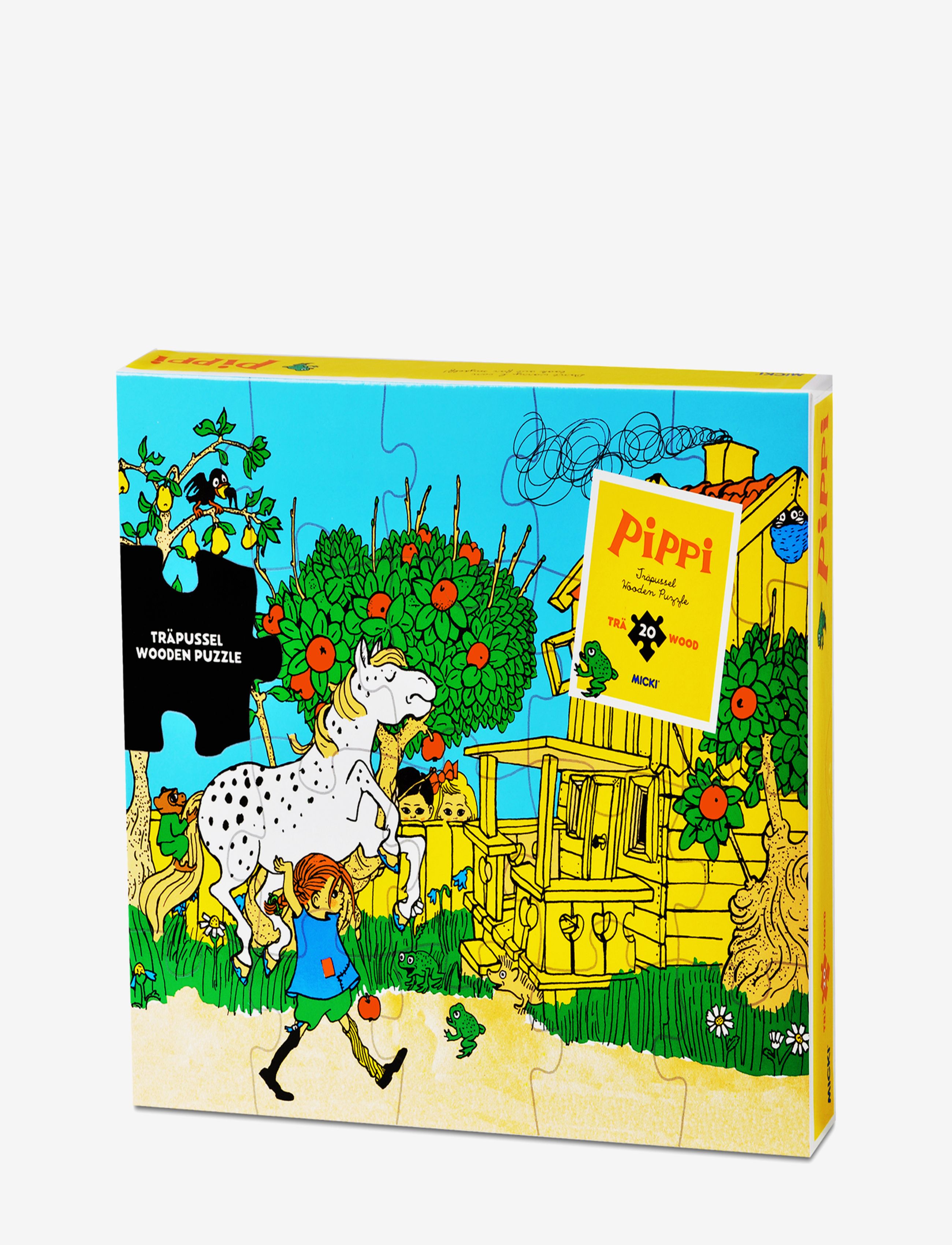 Peppi Pitkätossu - PIPPI TRÄPUSSEL, 20 BITAR - puiset palapelit - multi - 1