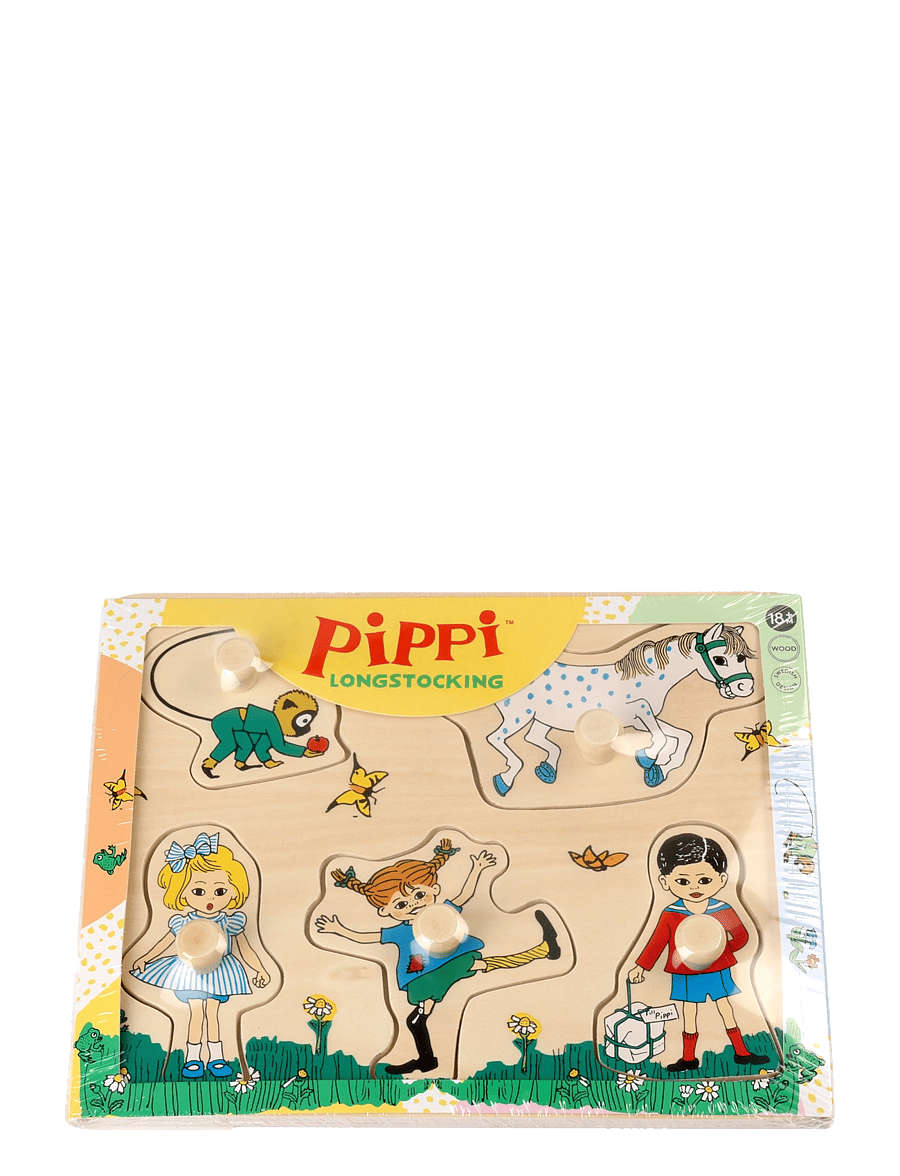 Pippi Långstrump - PIPPI PUSSEL MED KNOPPAR 5 BIT - träpussel - multi - 2