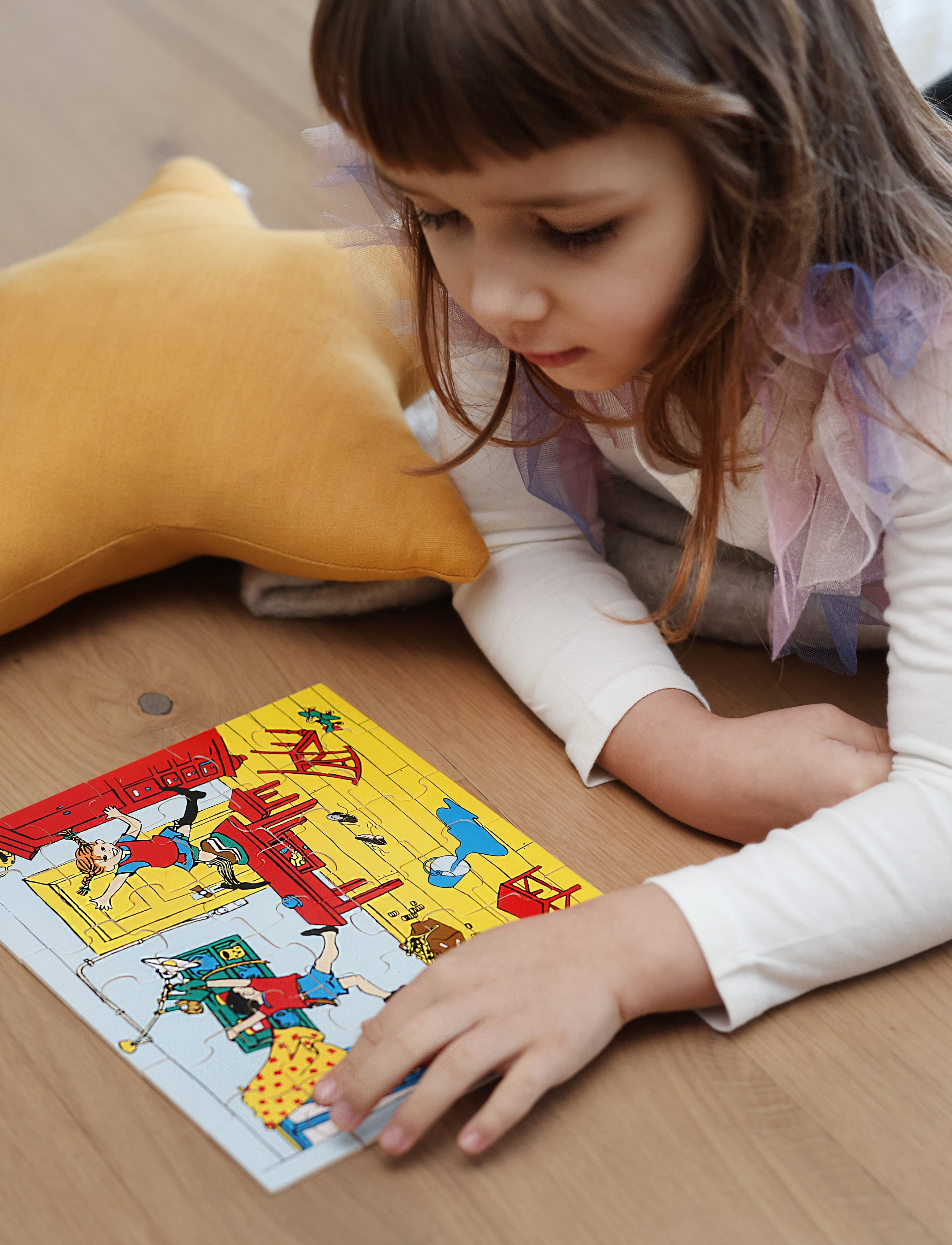 Pippi Langstrømpe Pippi Pussel Träpussel 30 Bita, One Size, Multi/patterned, Puslespil > Puslespil Af Træ, Børn