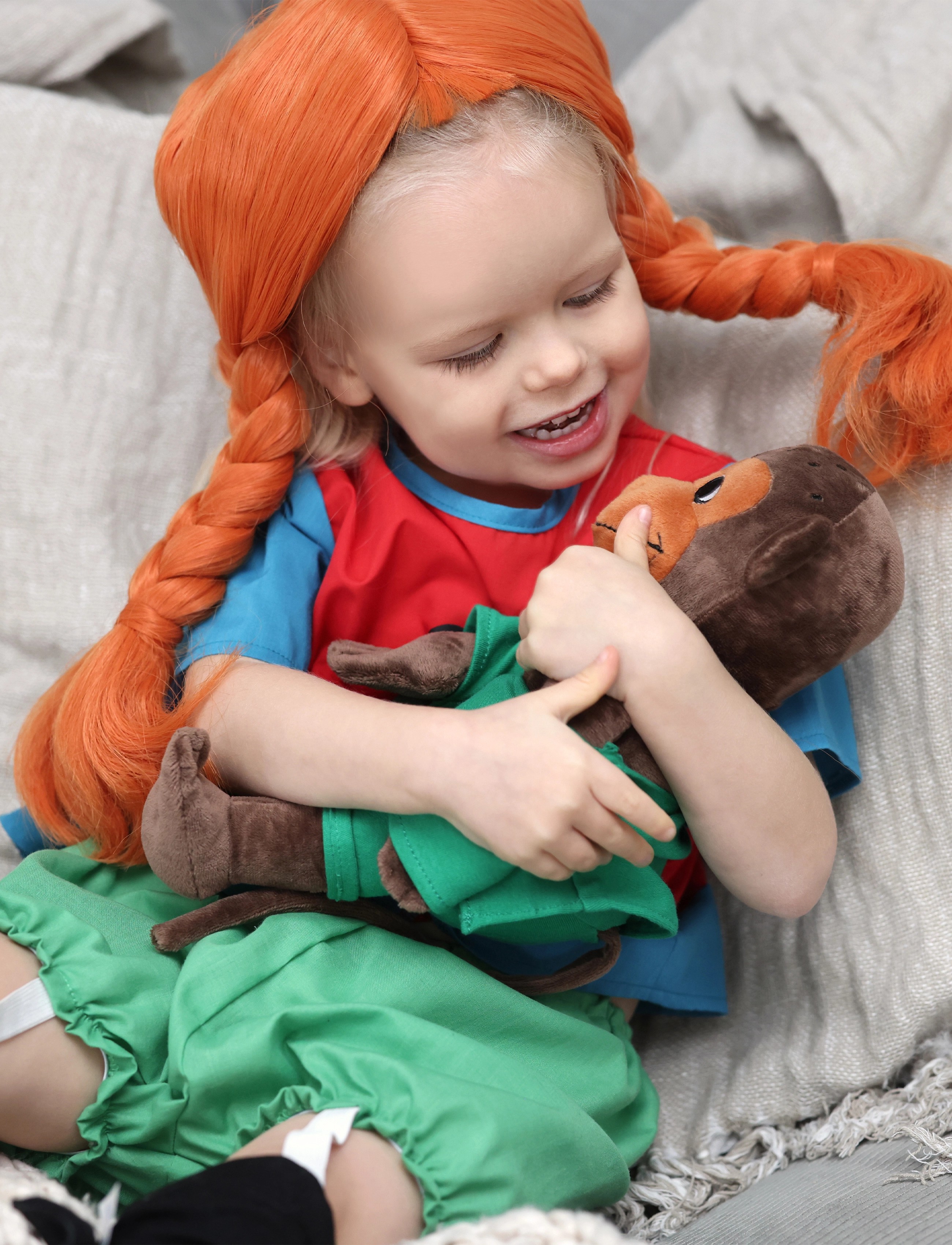 Pippi Langstrømpe Pippi Utklädningskläder 4-6 År, 110-122CL, Multi/patterned, Kostumer Og Tilbehør > Karakterkostumer, Børn