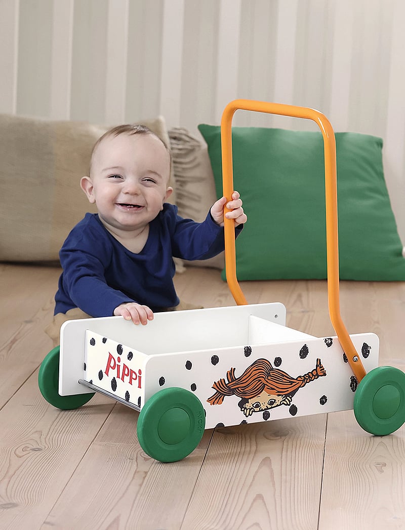 Pippi Longstocking - PIPPI LÄRA GÅ VAGN PRICKIG - göngugrind - white - 0