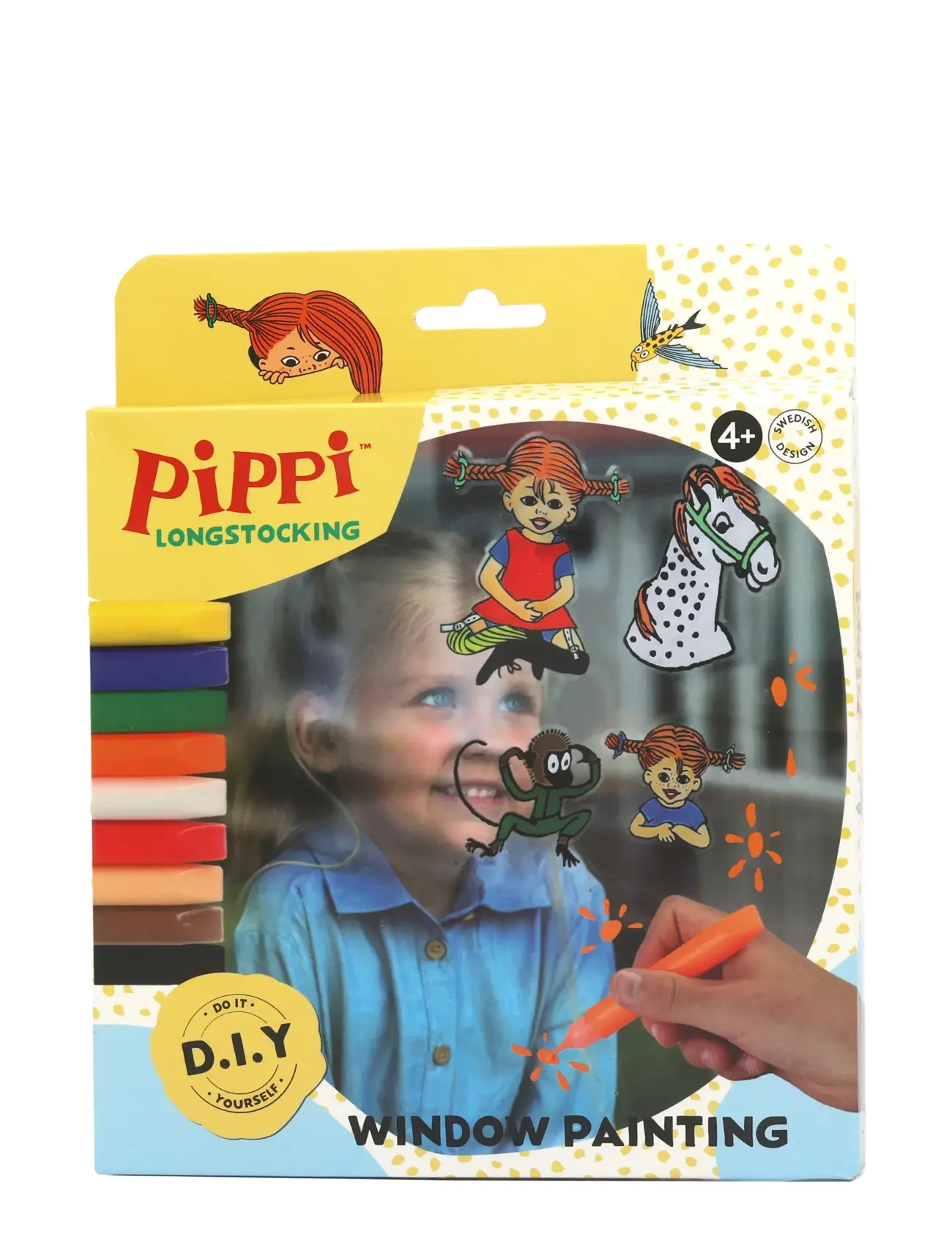Pippi Långstrump PIPPI FÖNSTERMÅLNING - 4 for 3 - MULTI / multi