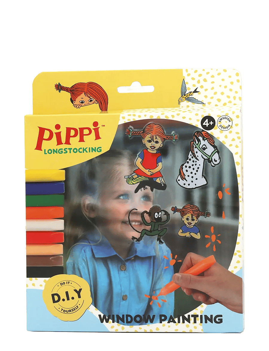 Pippi Långstrump - PIPPI FÖNSTERMÅLNING - färg - multi - 1