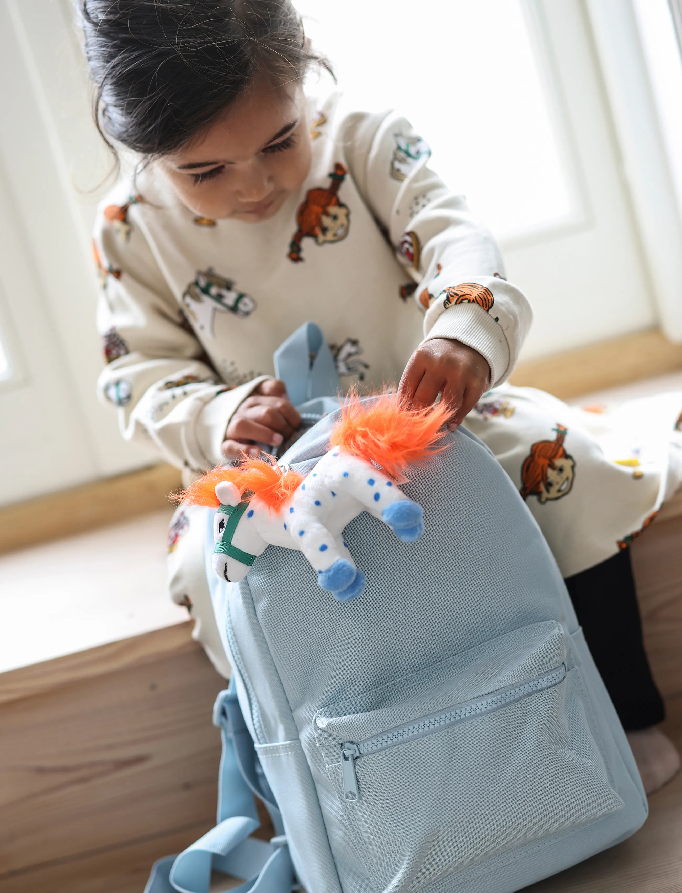 Pippi Langstrømpe Mjuk Lilla Gubben Nyckelring, One Size, Multi/patterned, Tilbehør > Nøgleringe, Børn