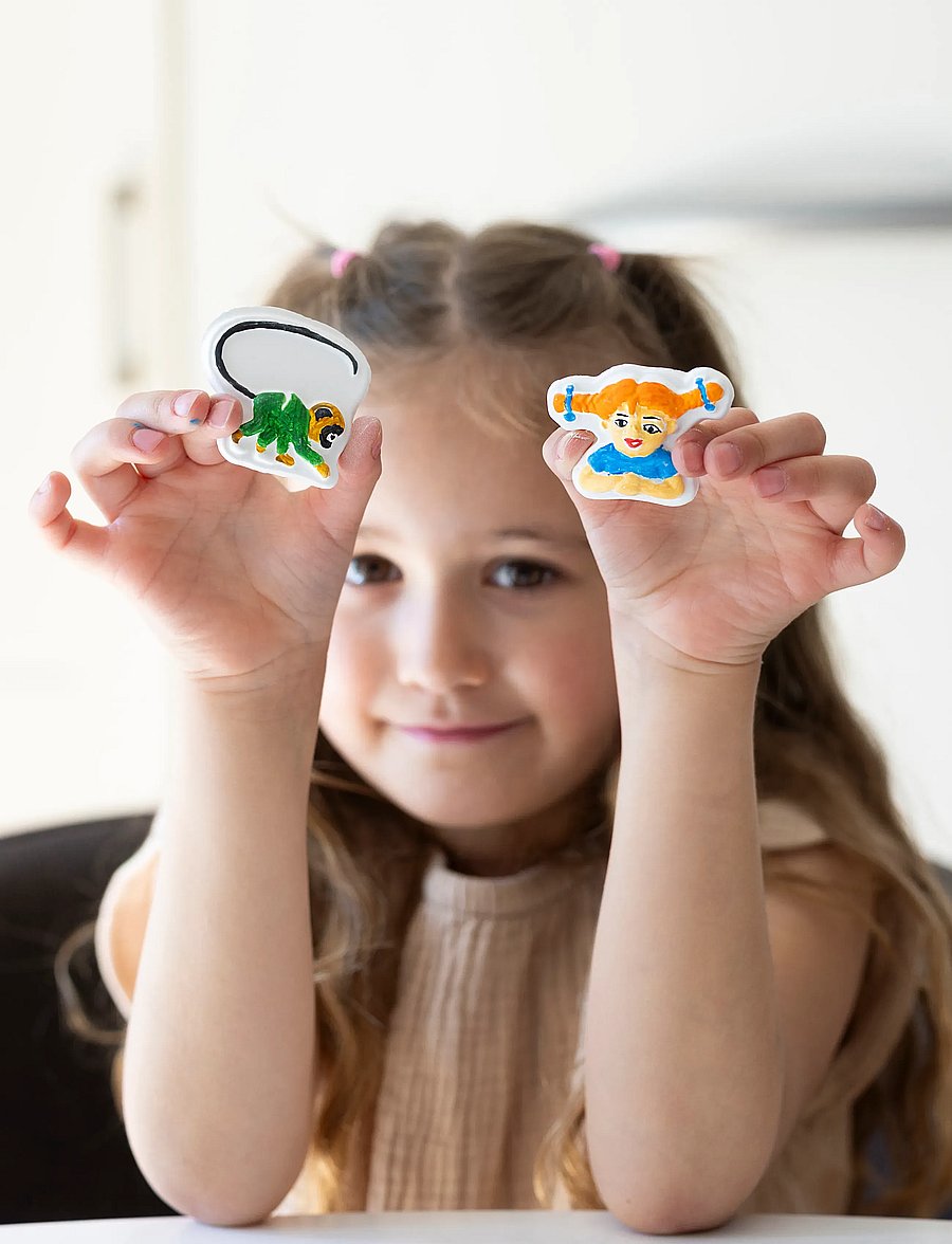 Micki Leksaker - PIPPI GIPSFIGURER - kreasæt - multi - 0