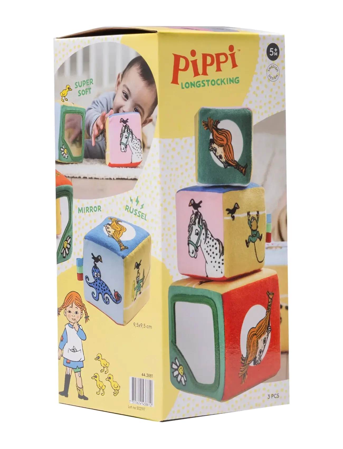 Micki Leksaker - PIPPI MJUKA KLOSSAR - stapelbara klossar - multi - 4
