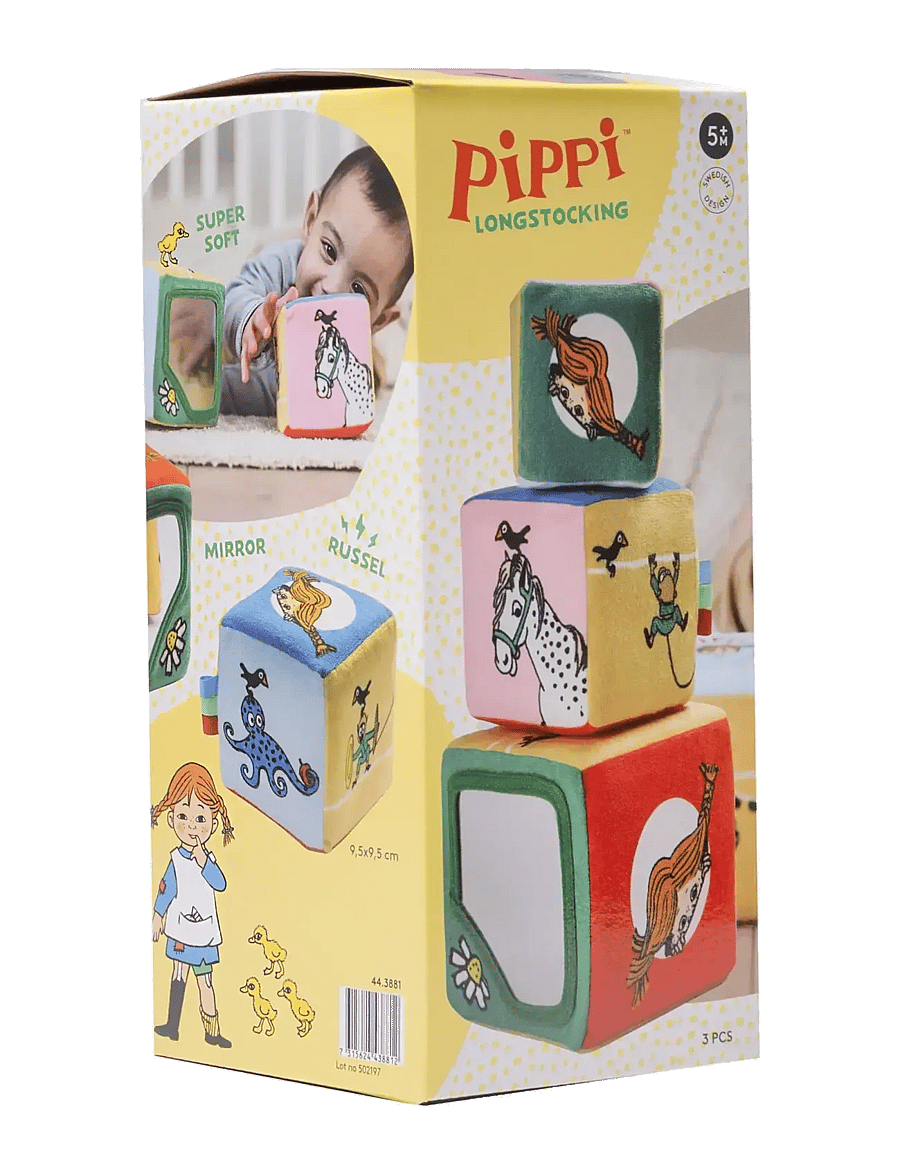Micki Leksaker - PIPPI MJUKA KLOSSAR - stapelbara klossar - multi - 4