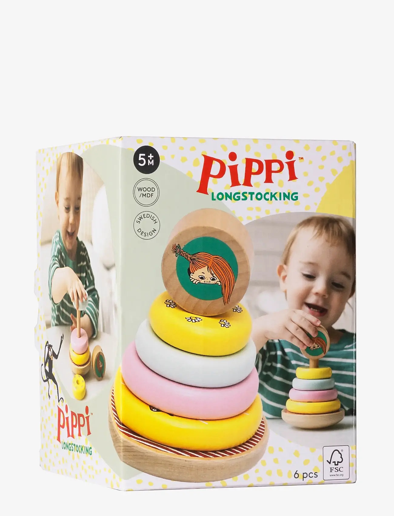 Micki Leksaker - PIPPI STAPELLEKSAK - stapelbara klossar - multi - 3