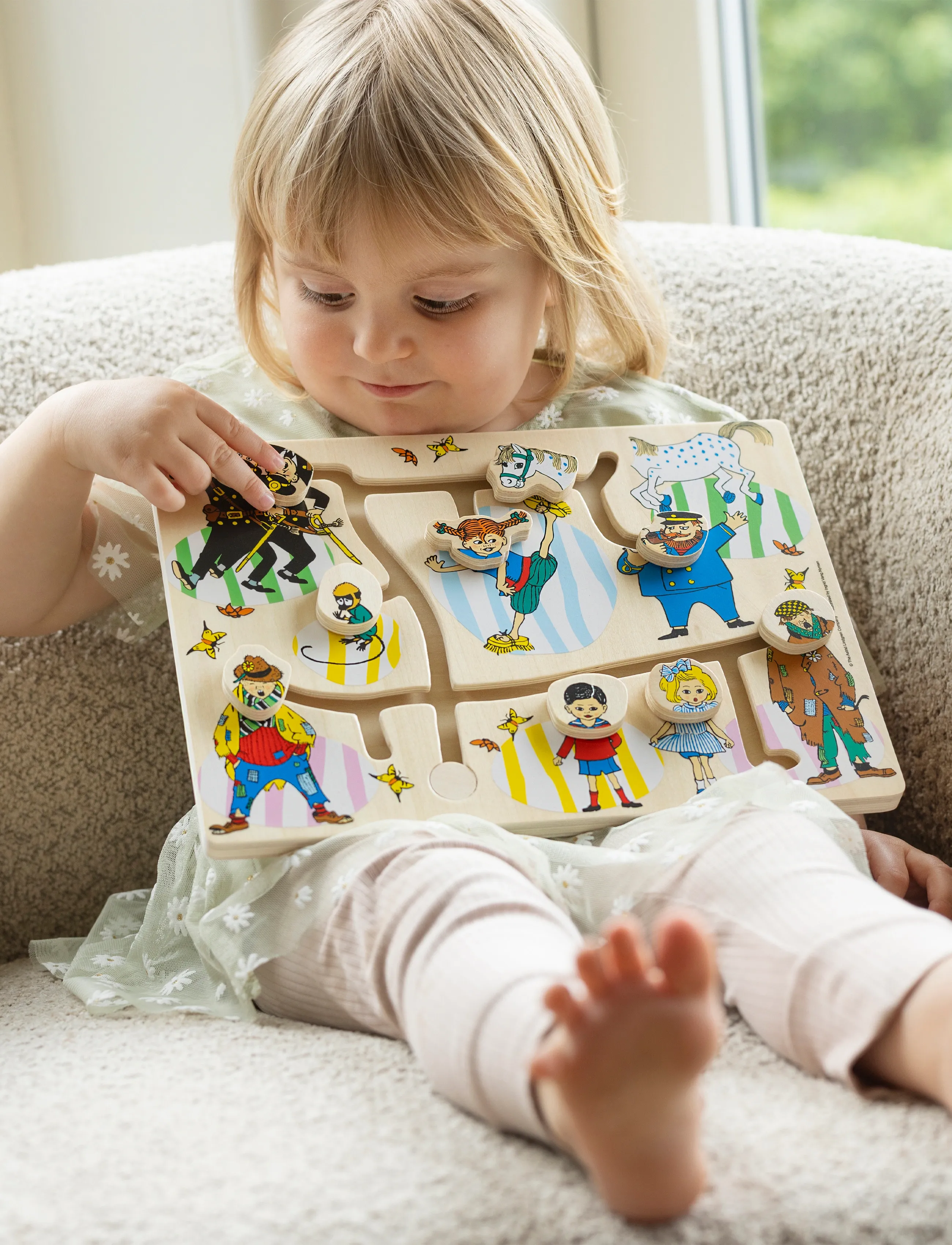 Micki Leksaker Pippi Labyrint-Pussel, One Size, Multi/patterned, Legetøj > Motor Skills Legetøj, Børn