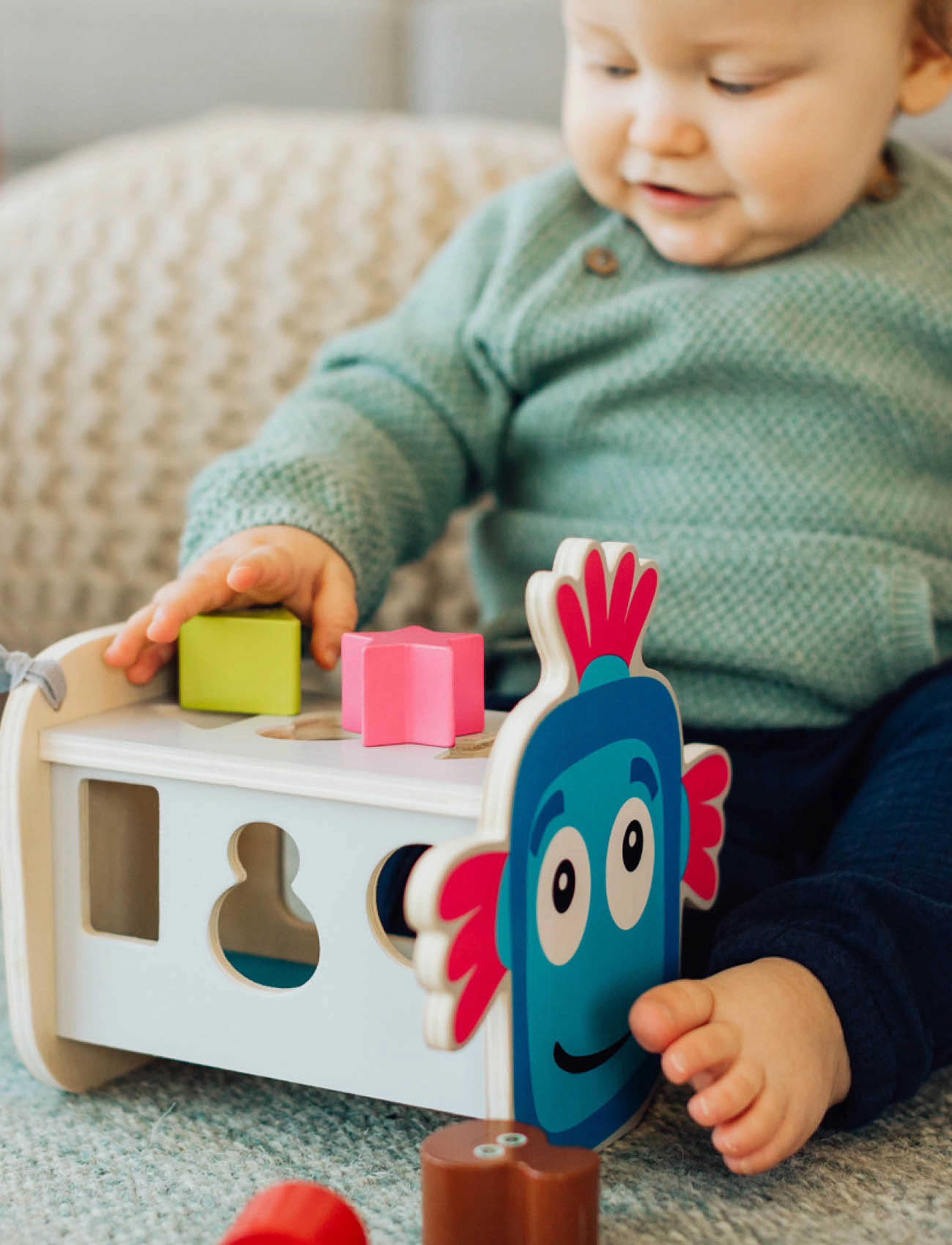 Babblarna Babblarna Plocklåda, Trä, 175X 200X 190MM, Multi/patterned, Educational Legetøj > Sorting Box Toy, Børn