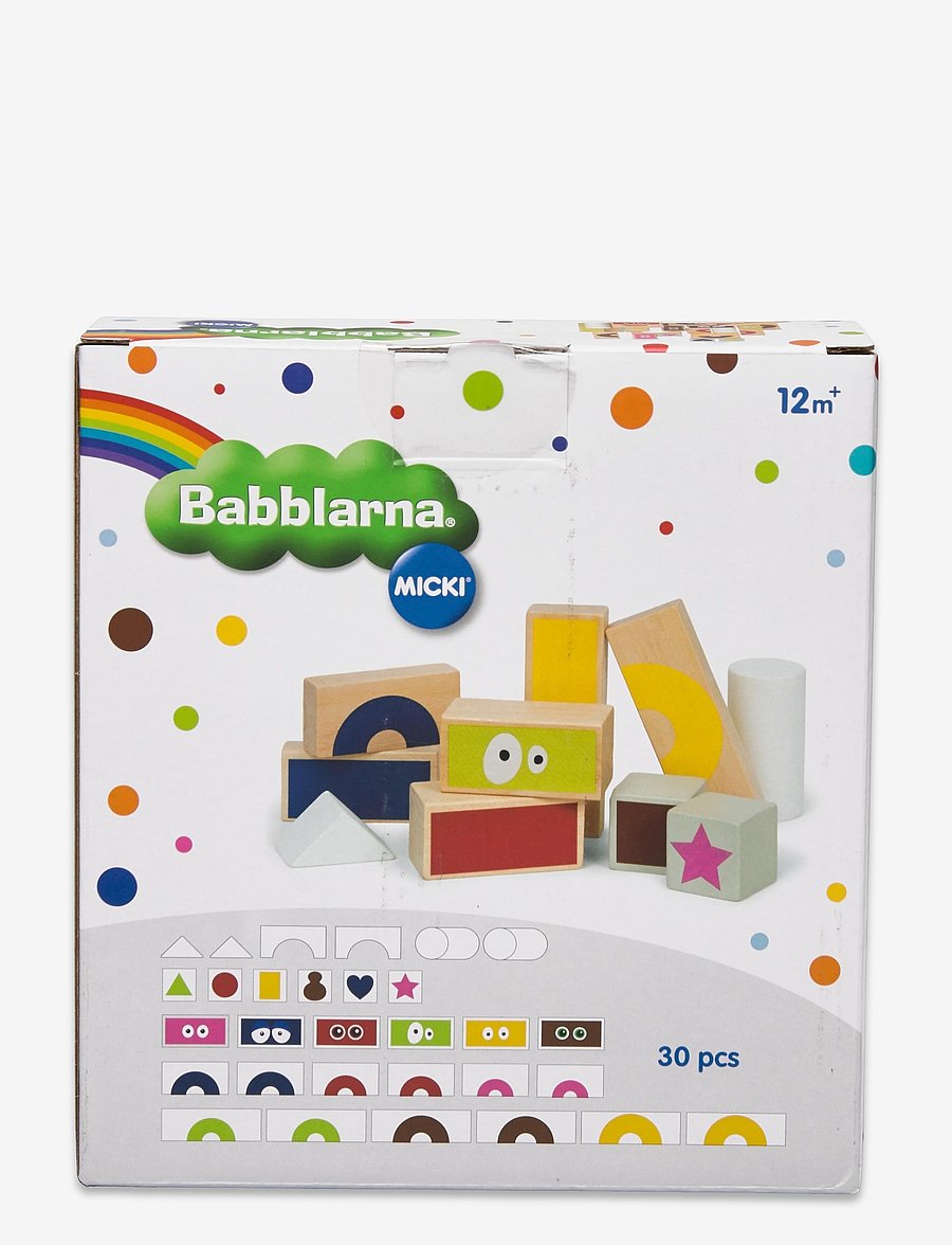 Babblarna - BABBLARNA BYGGKLOSSAR TRÄ - kubbar - multi - 2