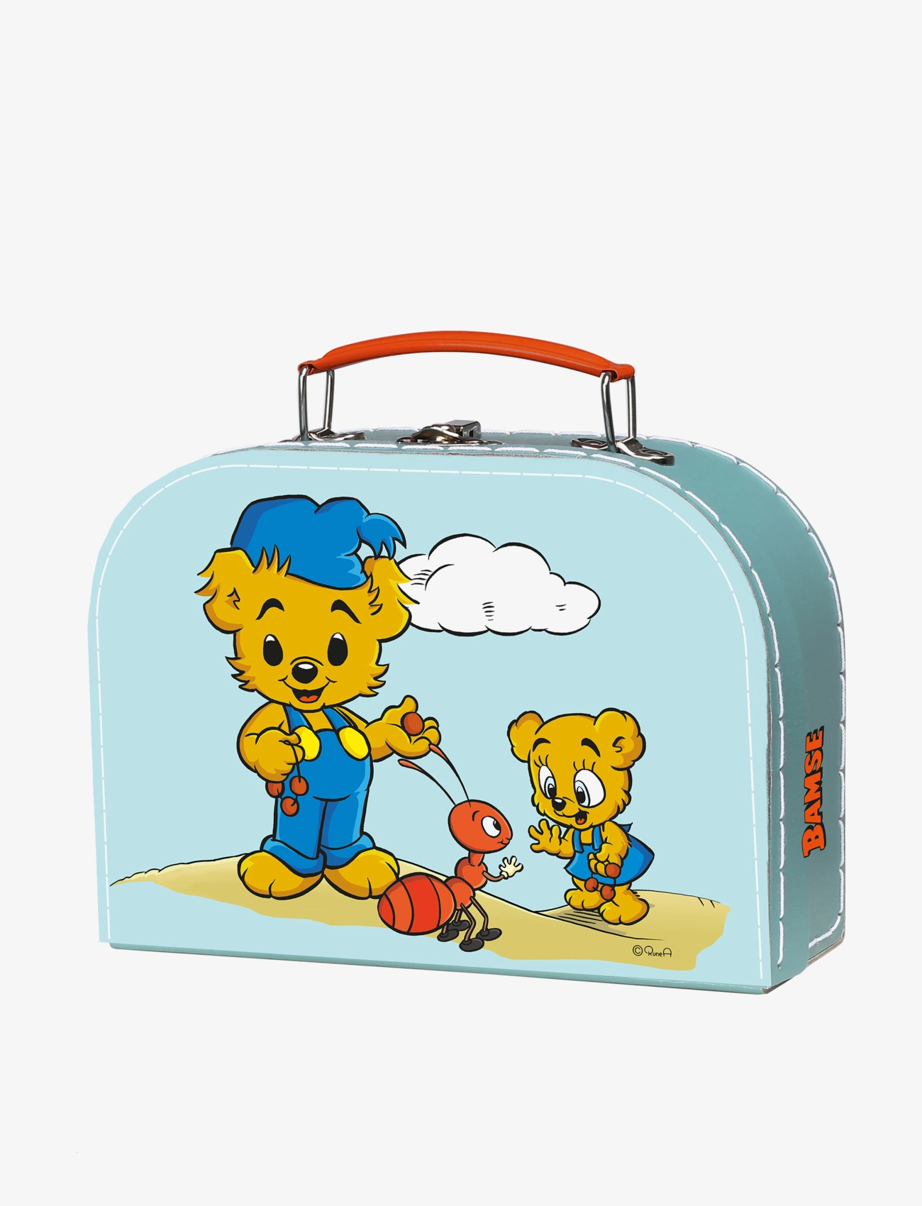Bamse Pappväska Turkos, Opbevaringskasse, Multi/mønstret, Str: 8X25X19