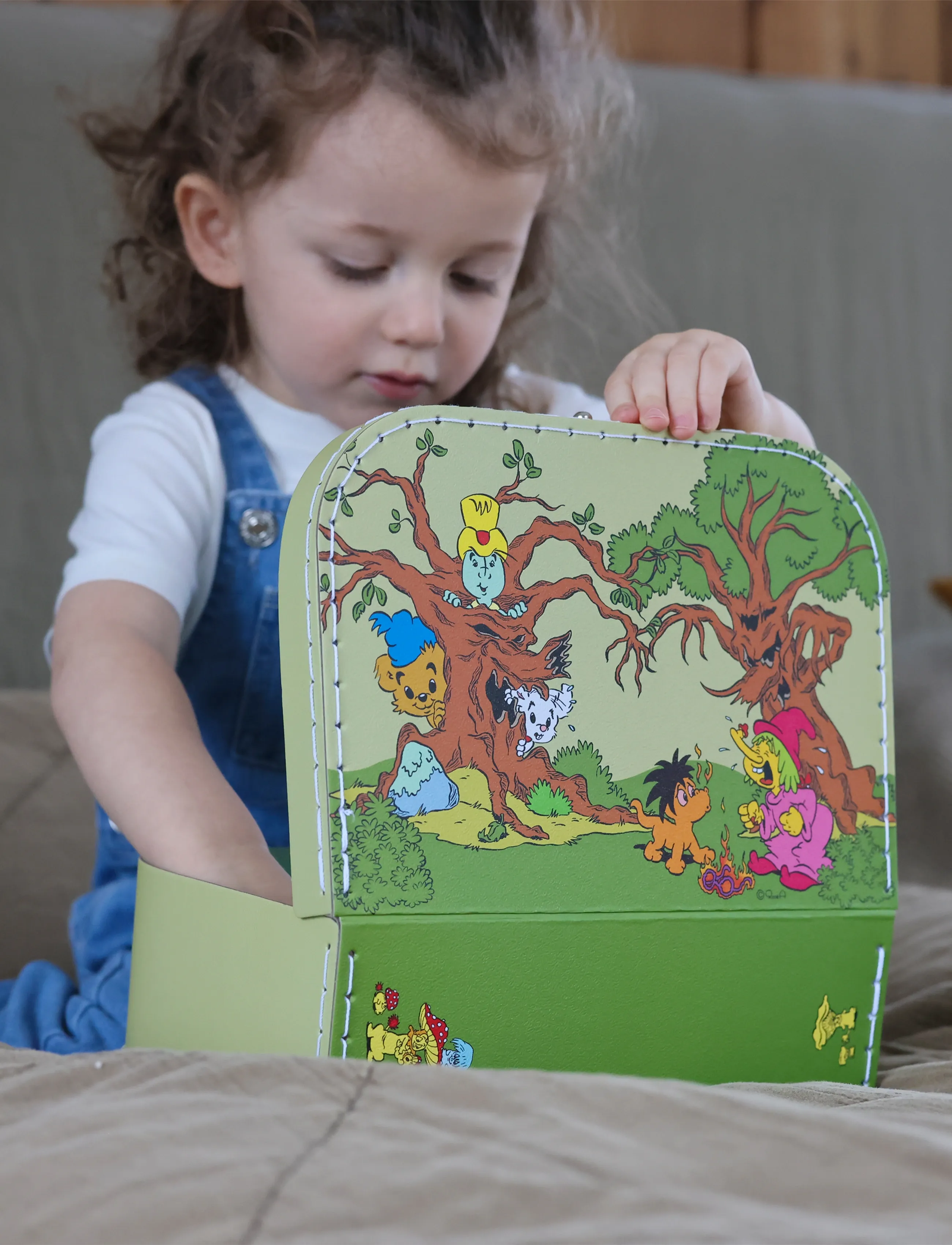 Micki Leksaker Bamse Pappväska Trollskogen 25 Cm, Travel, Multi/mønstret, Str: ONE SIZE