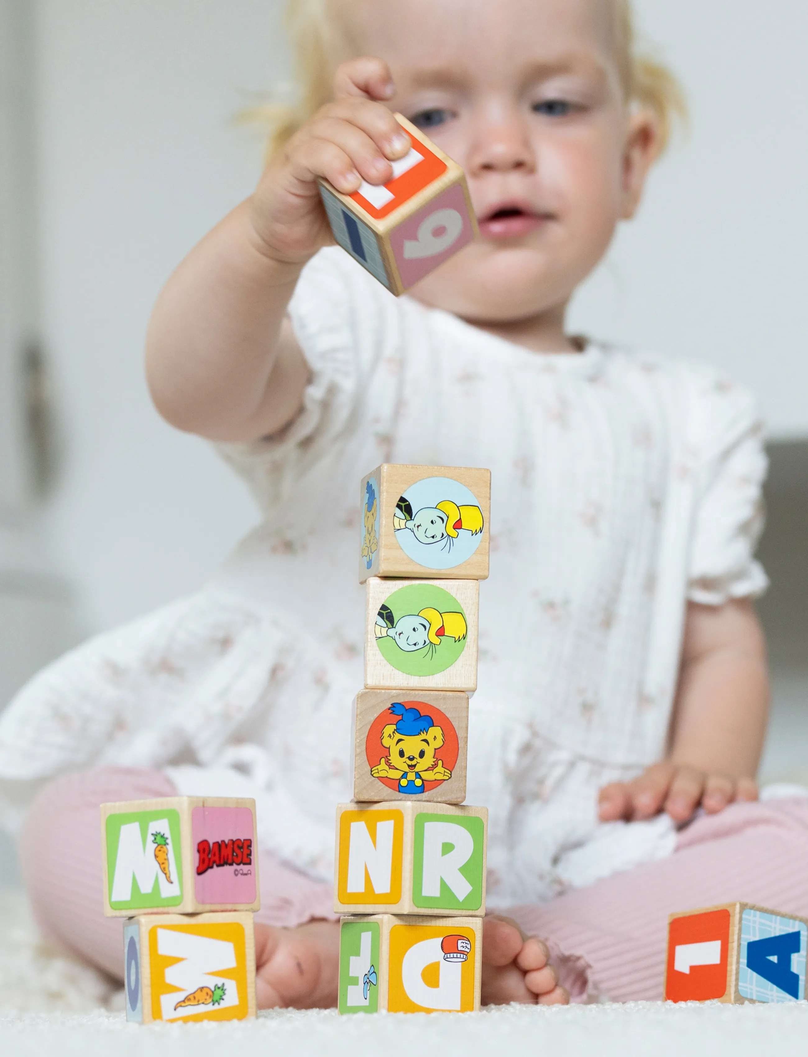 Micki Leksaker Bamse Bokstavsklossar 36 St, One Size, Beige, Educational Legetøj > Stackable Blocks, Børn