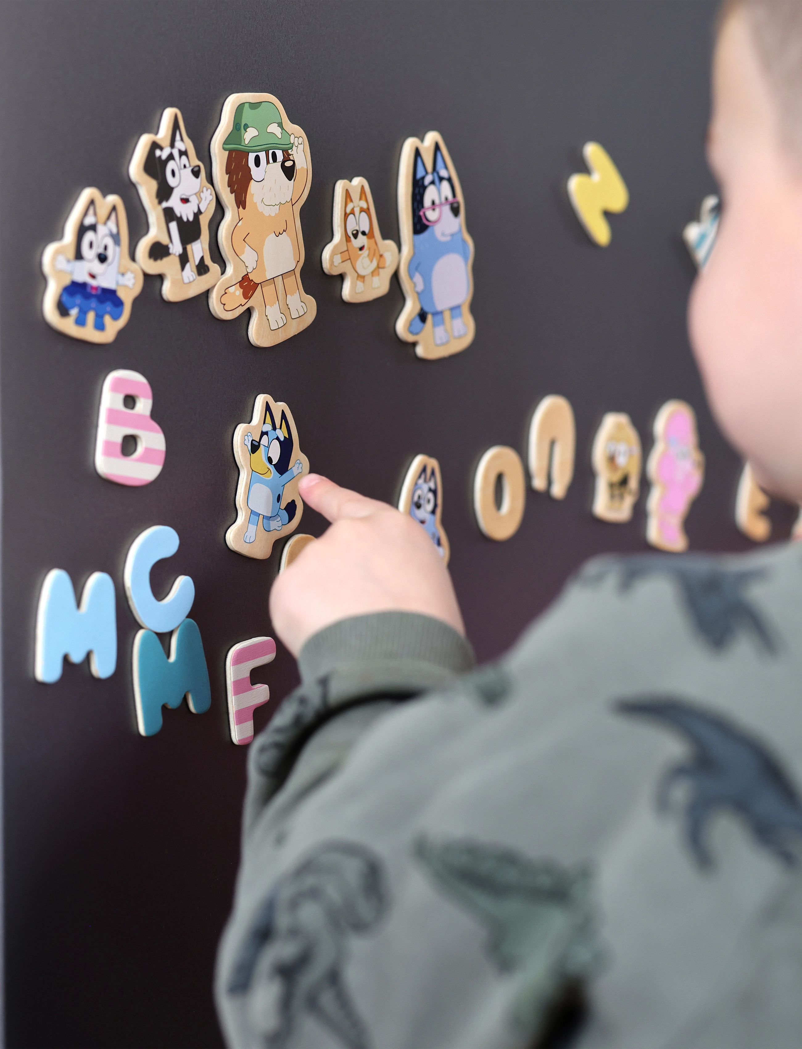 Bluey Bluey Magnetbokstäver, One Size, Multi/patterned, Puslespil > Puslespil Af Træ, Børn