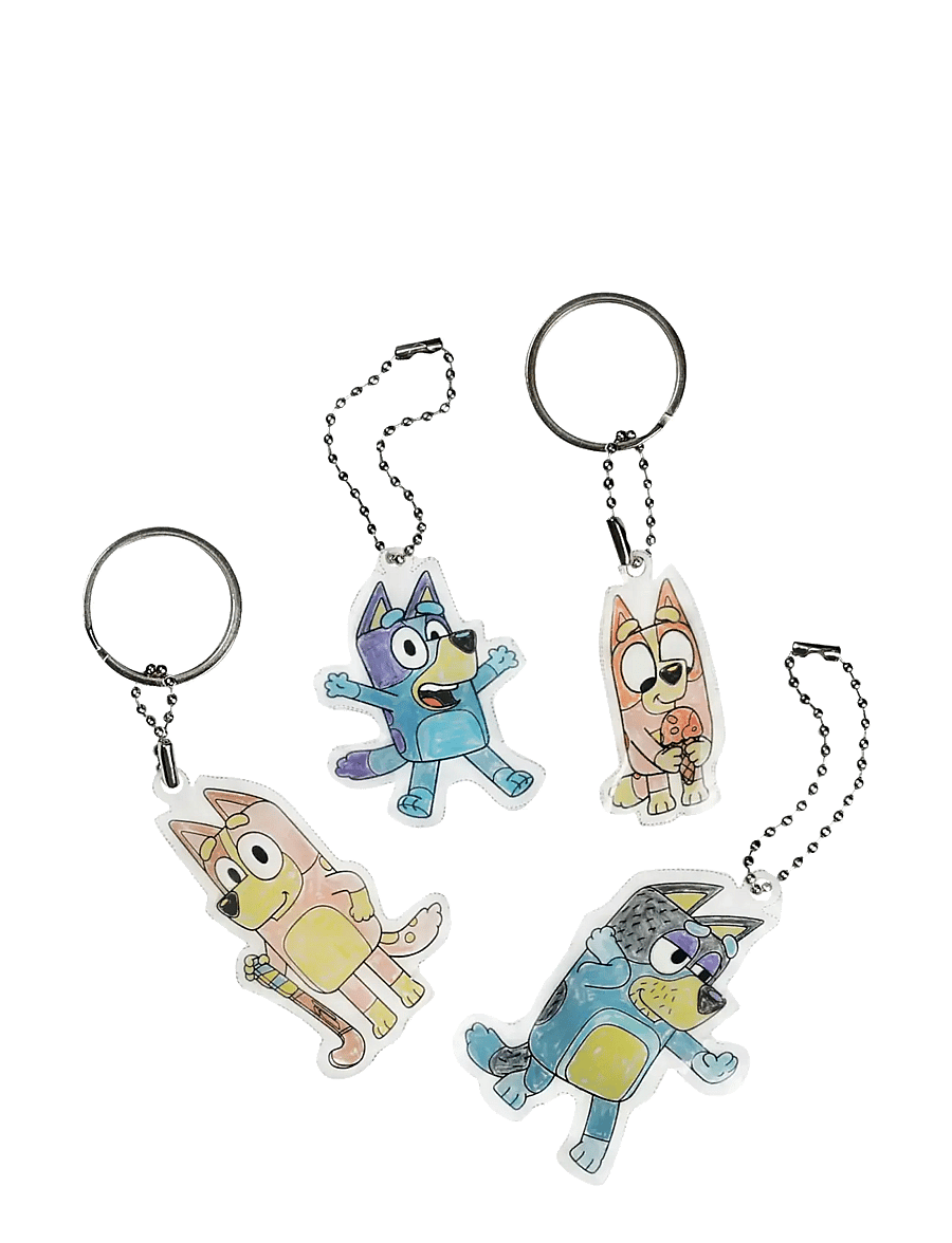 Micki Leksaker - BLUEY NYCKELRING KRYMPFILM - kreasæt - multi - 1