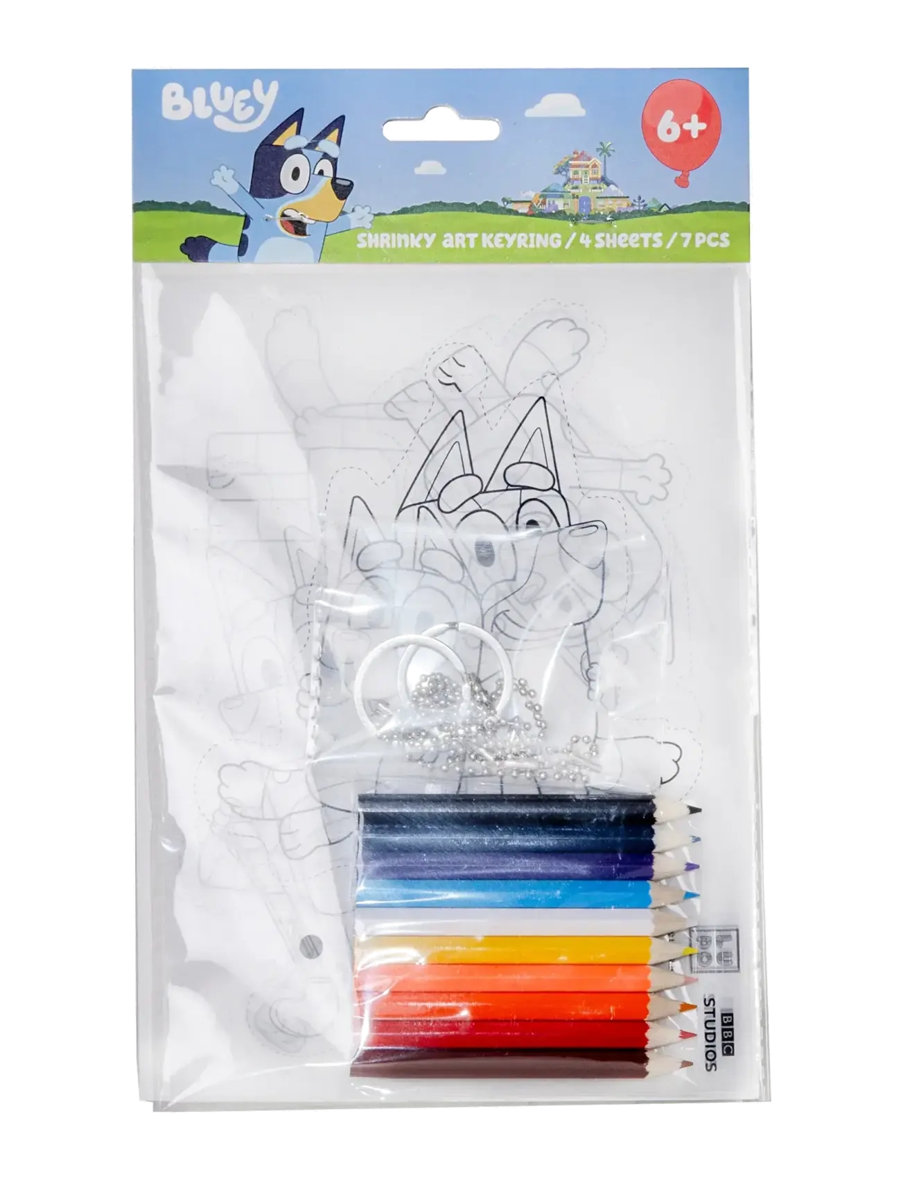 Micki Leksaker - BLUEY NYCKELRING KRYMPFILM - askartelusetit - multi - 2