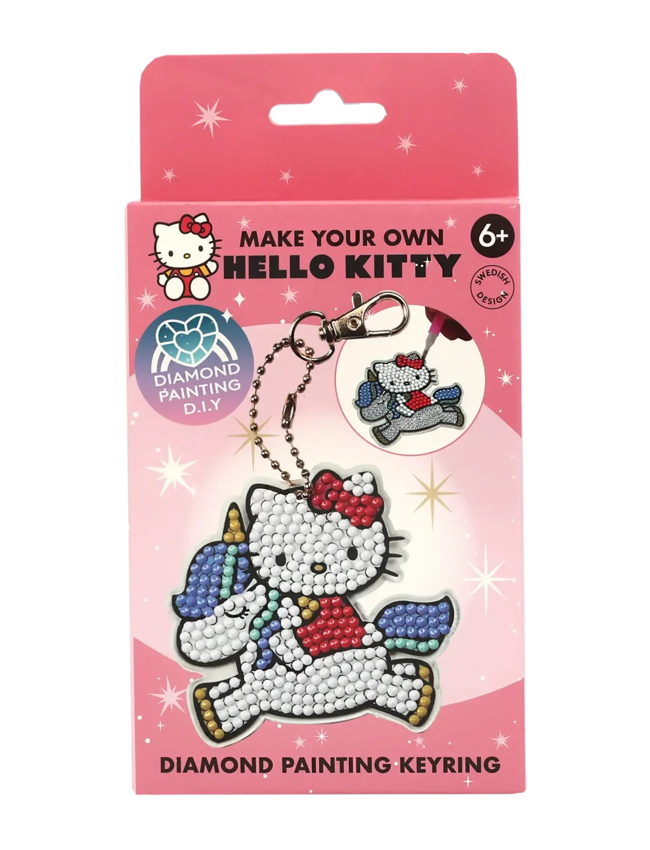 Hello Kitty DIAMANTMÅLNING MED NYCKELRING - Julklappar till barn - MULTI / multi