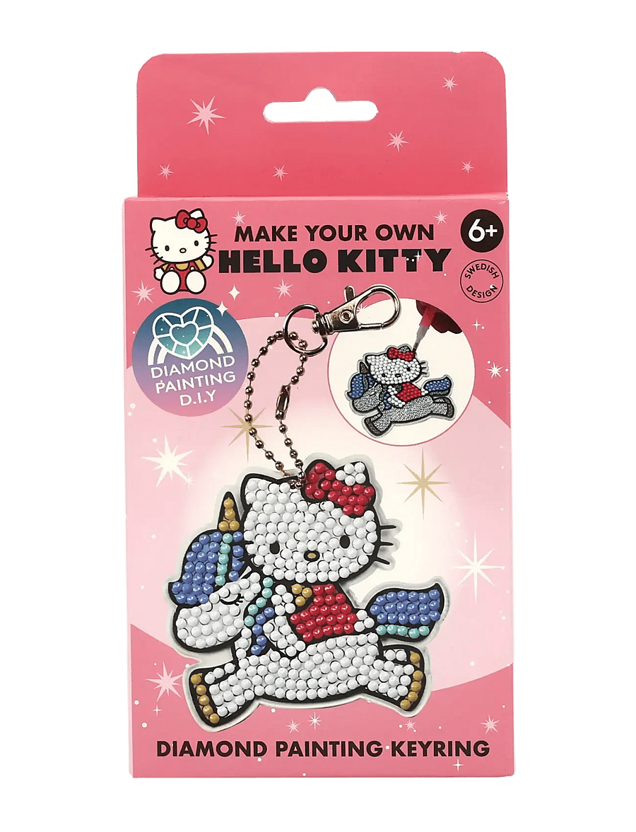 Hello Kitty - DIAMANTMÅLNING MED NYCKELRING - kostumer & tilbehør - multi - 1