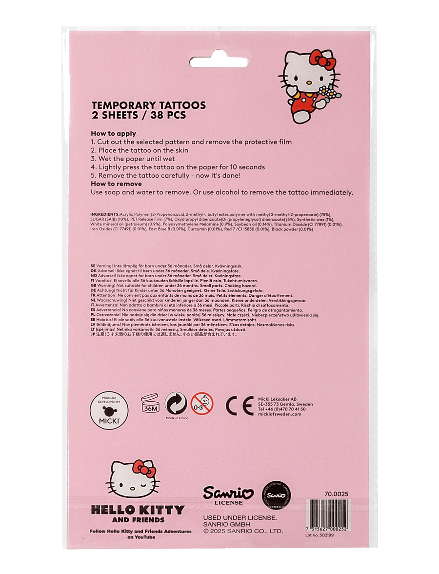 Micki Leksaker - HELLO KITTY BØRNETATOVERINGER - tattoos - multi - 2