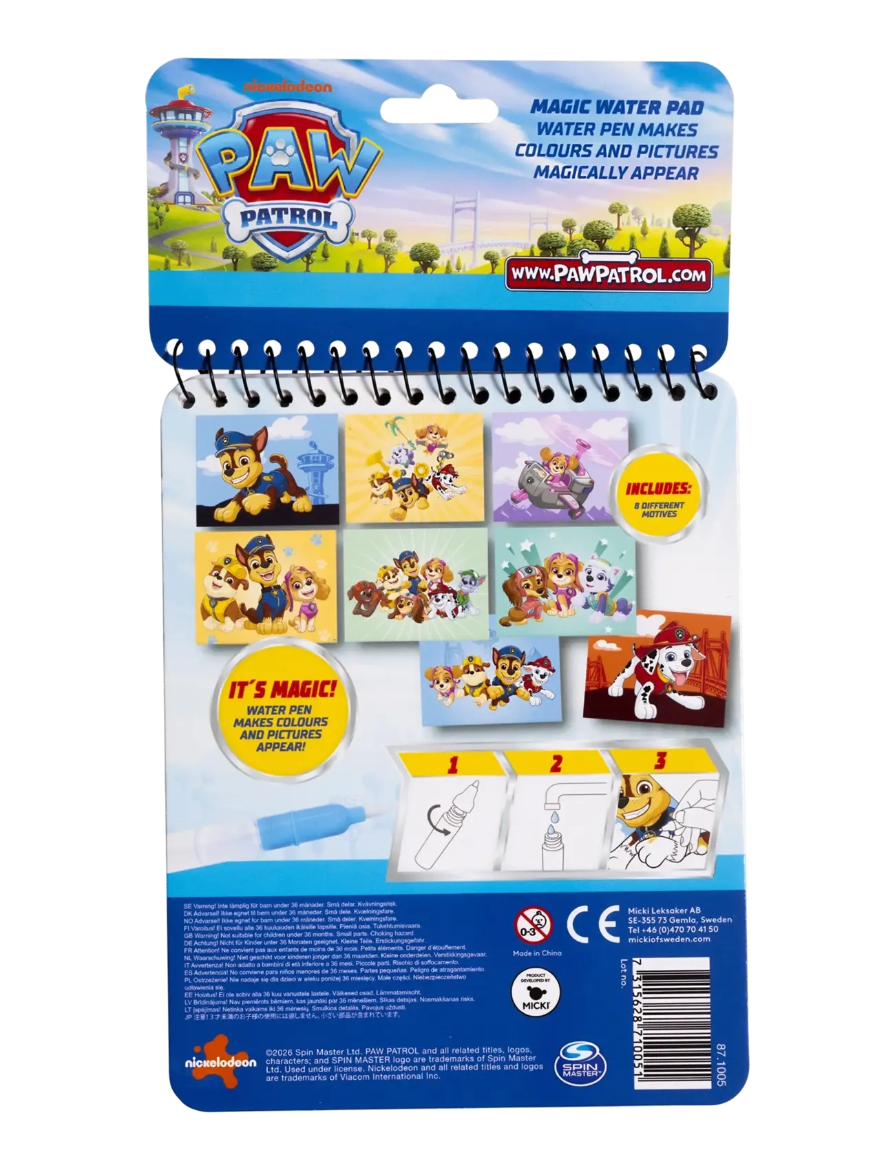 Micki Leksaker - PAW PATROL MAGISK MÅLARBOK - male- & kreabøger - multi - 1