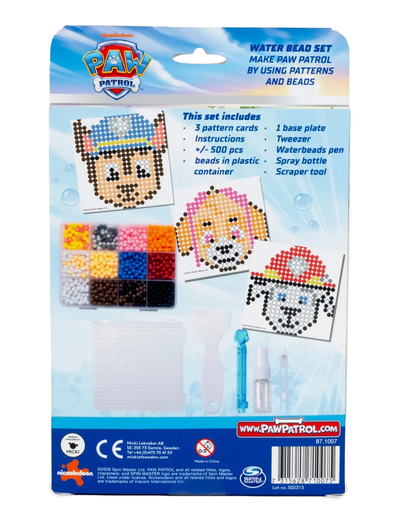 Micki Leksaker - PAW PATROL VATTENPÄRLOR - kreasæt - multi - 3