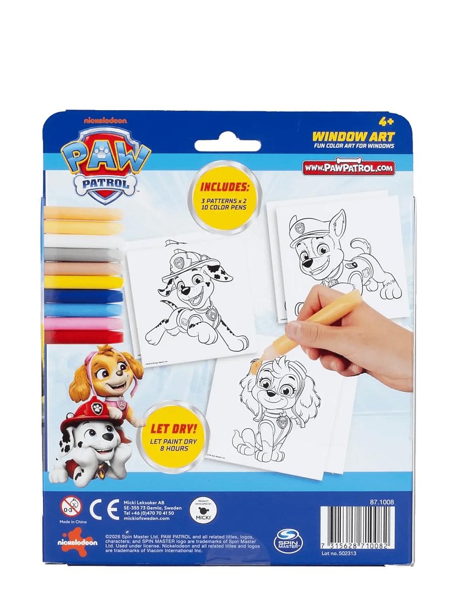 Micki Leksaker - PAW PATROL FÖNSTERMÅLNING - kreasæt - multi - 3
