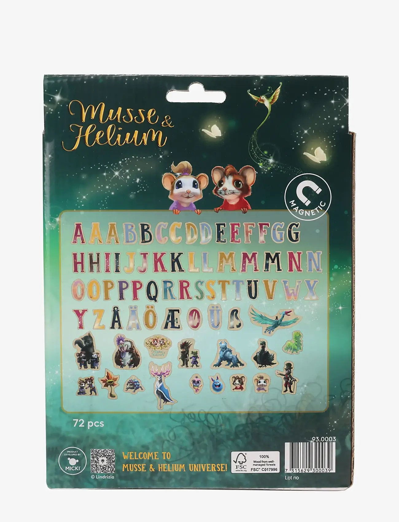 Musse & Helium - MUSSE & HELIUM MAGNETBOKSTÄVER - drawing & crafts - multi - 4