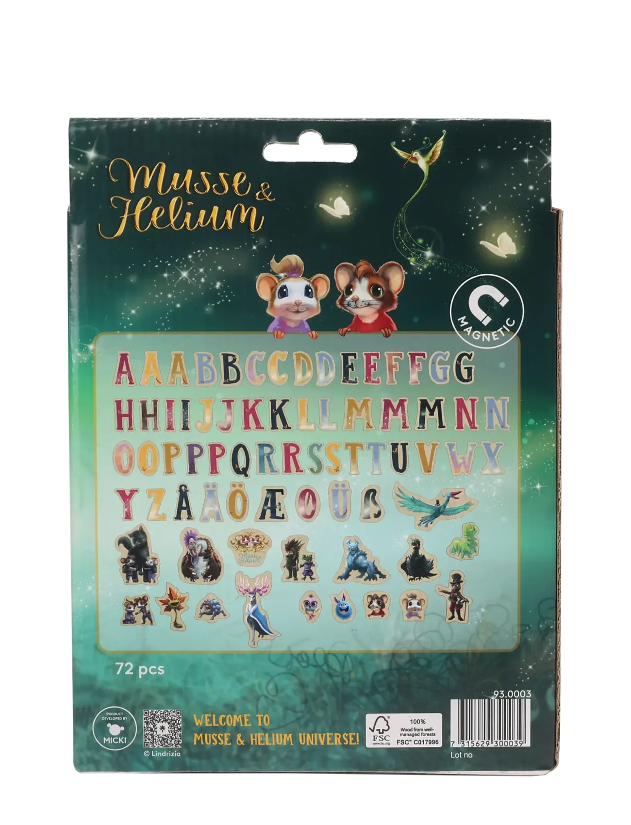 Musse & Helium - MUSSE & HELIUM MAGNETBOKSTÄVER - piirrä & askartele - multi - 4