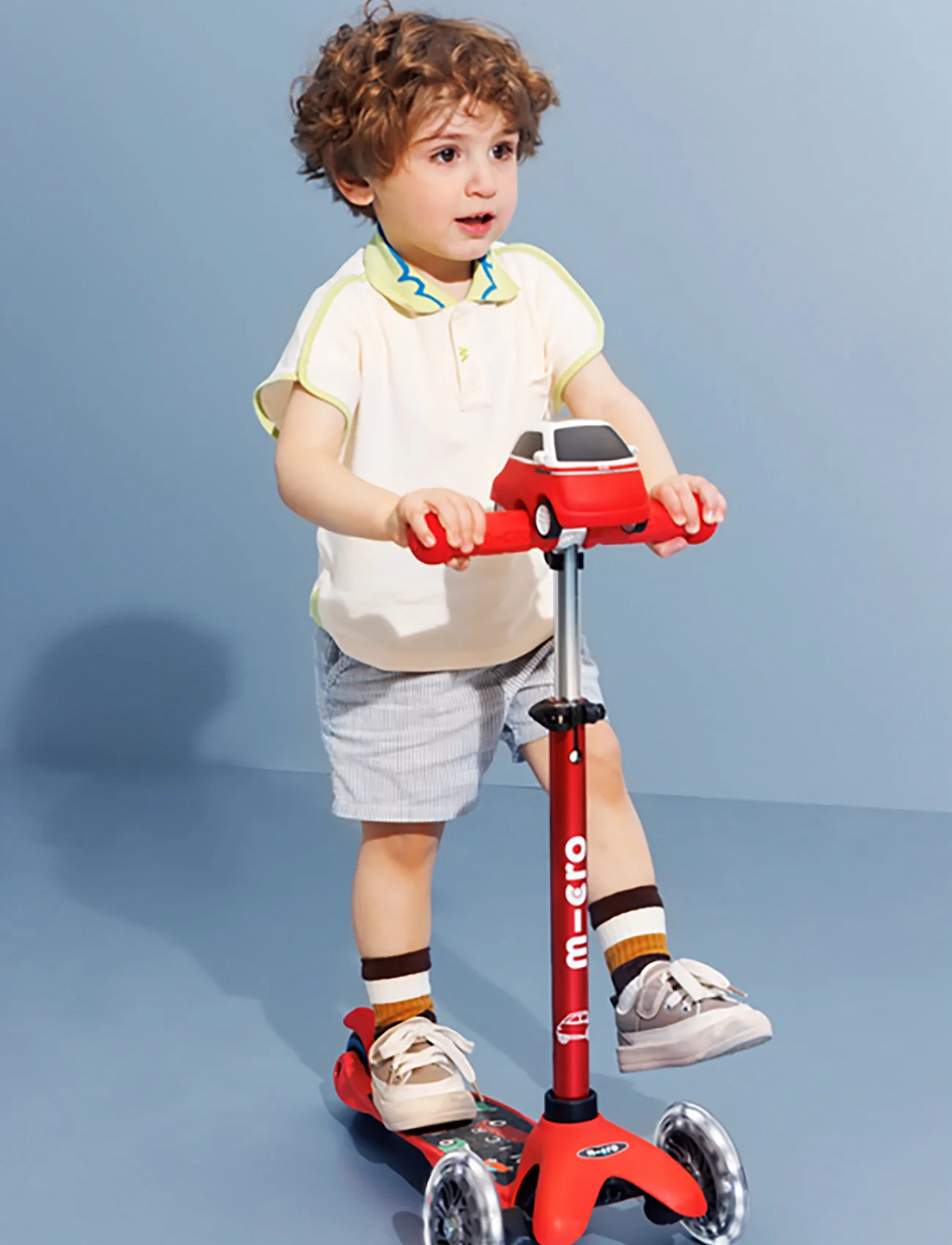 Micro - Scooter Buddy Microlino, Børn, Kick Bikes, Rød, Str: ONE SIZE