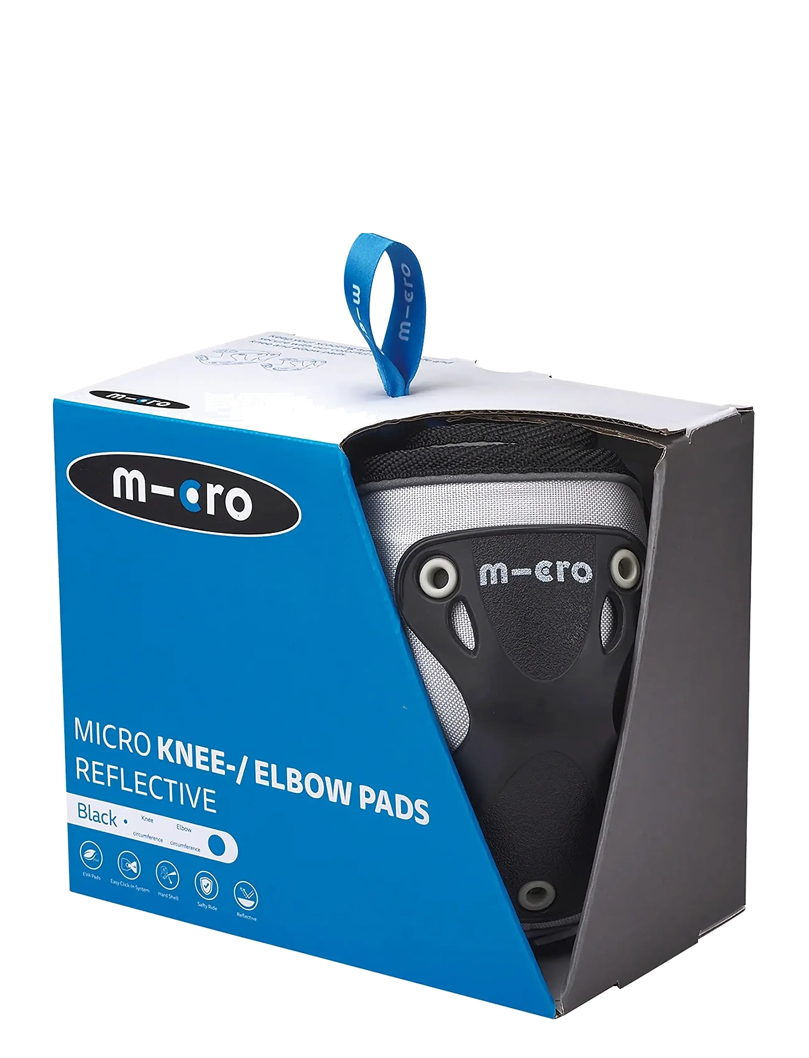 Micro - Micro - Knee and Elbow Protective Pads - Reflective Black M - hjälmar och skydd - reflective black - 4