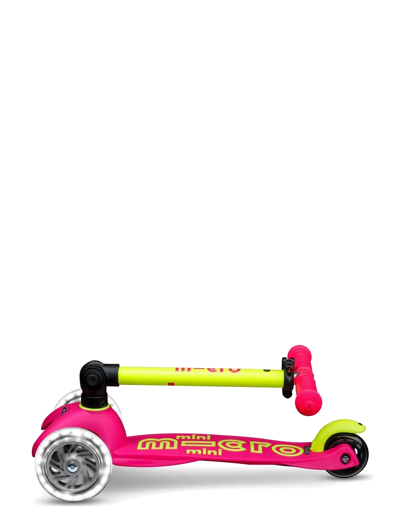 Micro Micro - Mini Deluxe Foldable LED - Neon Flamingo Yellow - Legetøj - YELLOW / pink/rose